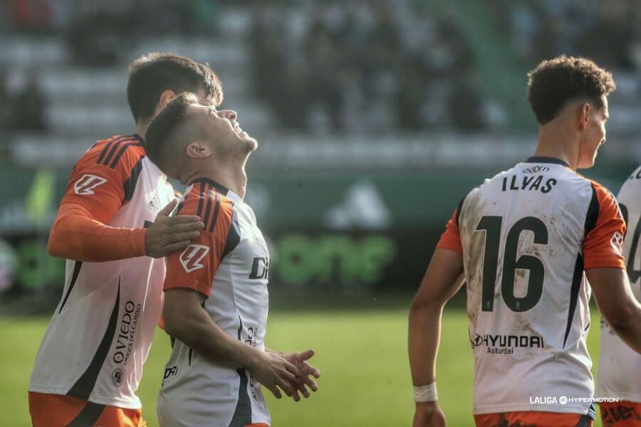  Francisco Portillo celebra su gol en el Racing de Ferrol-Real Oviedo.