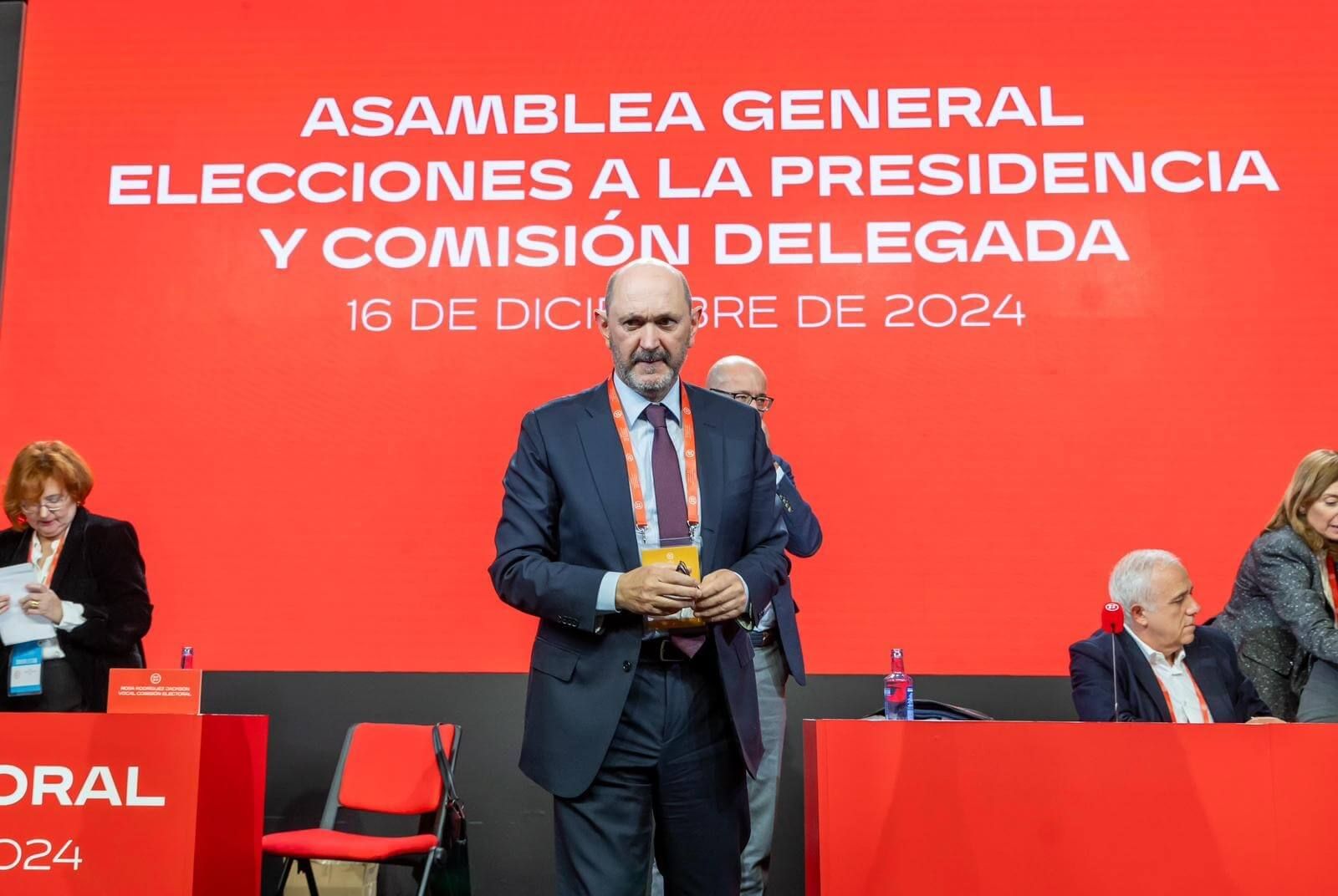Rafael Louzán, en la proclamación como nuevo presidente de la RFEF.