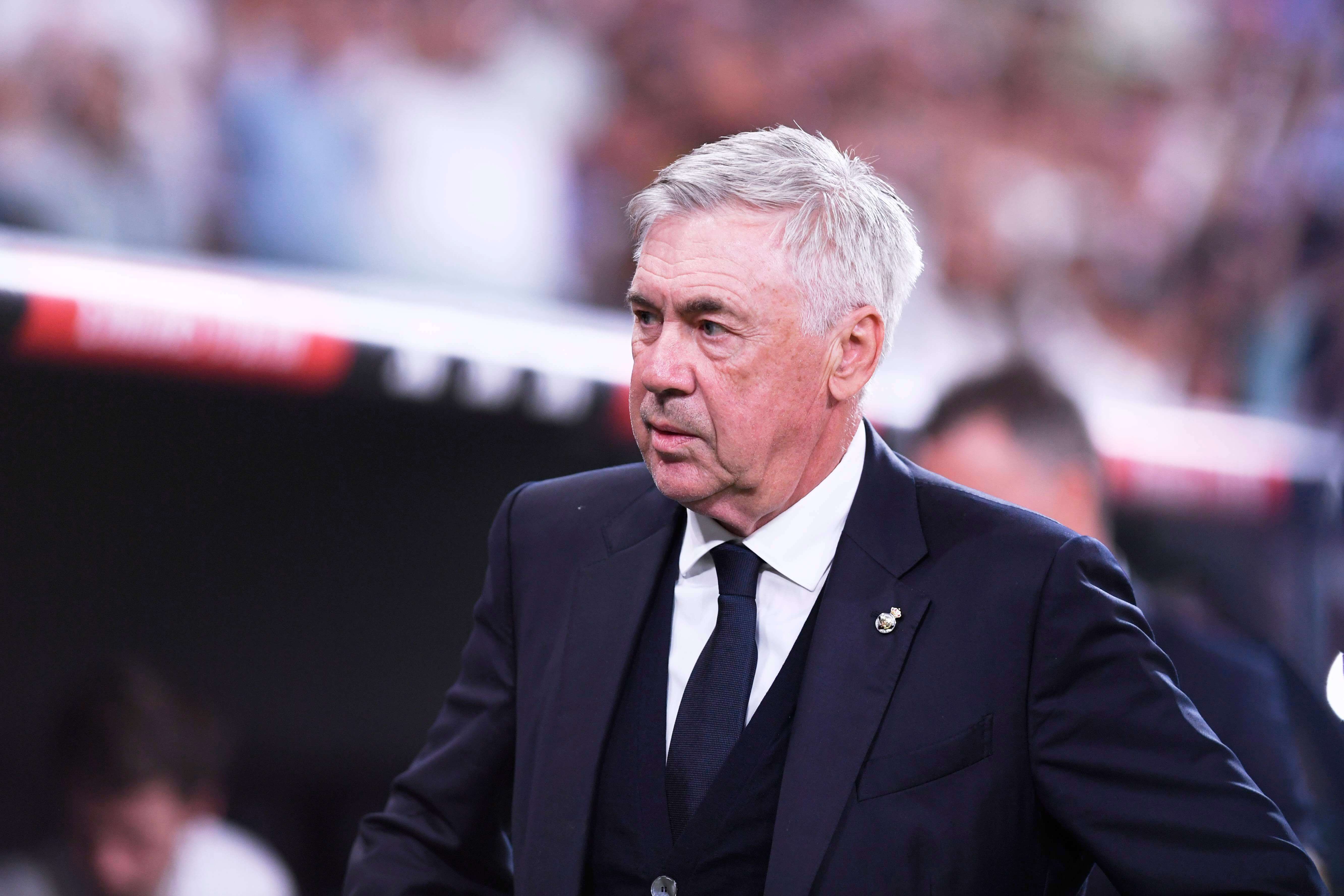  Carlo Ancelotti, antes del Real Madrid-Espanyol.