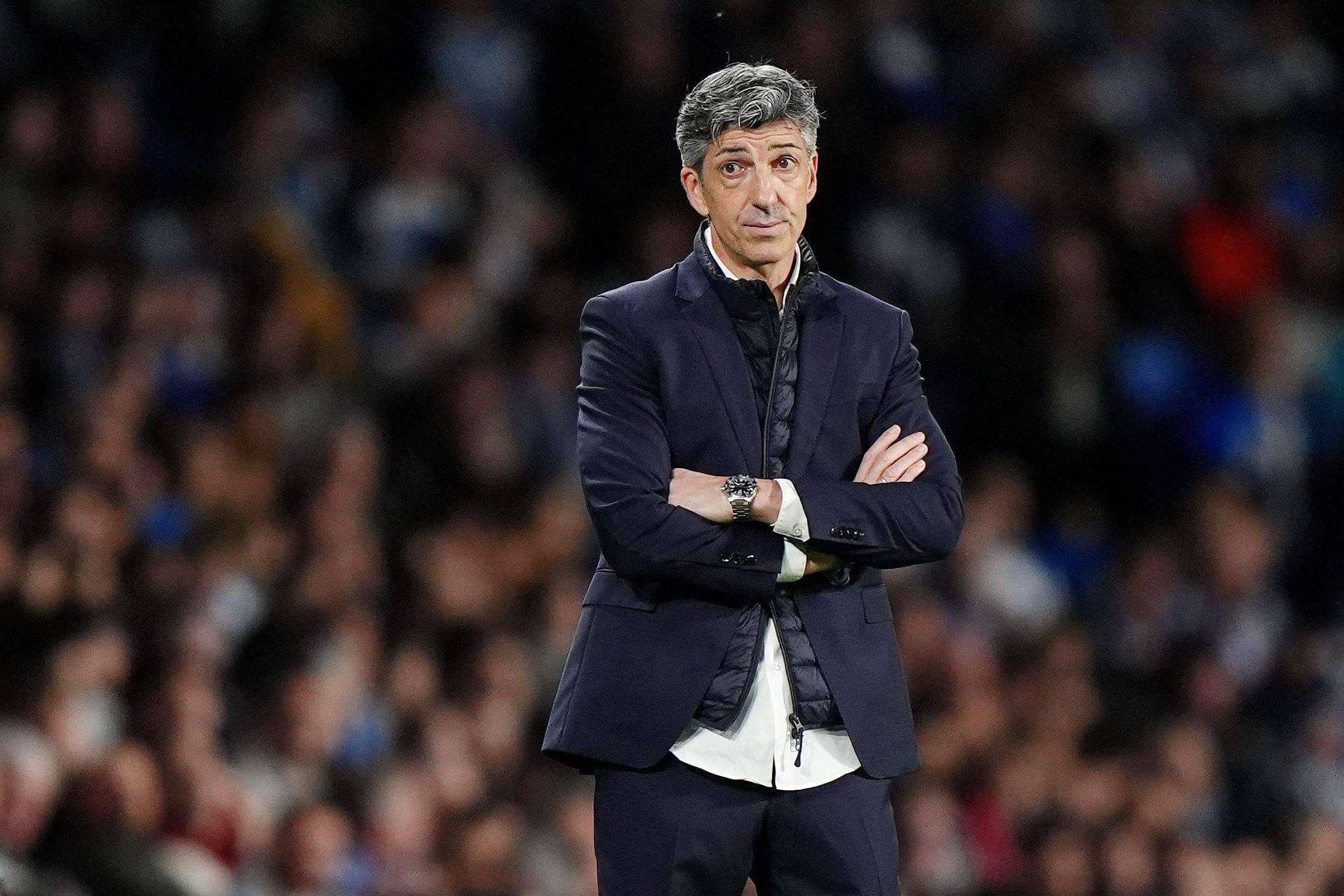  Imanol Alguacil, durante el Real Sociedad-Manchester United.