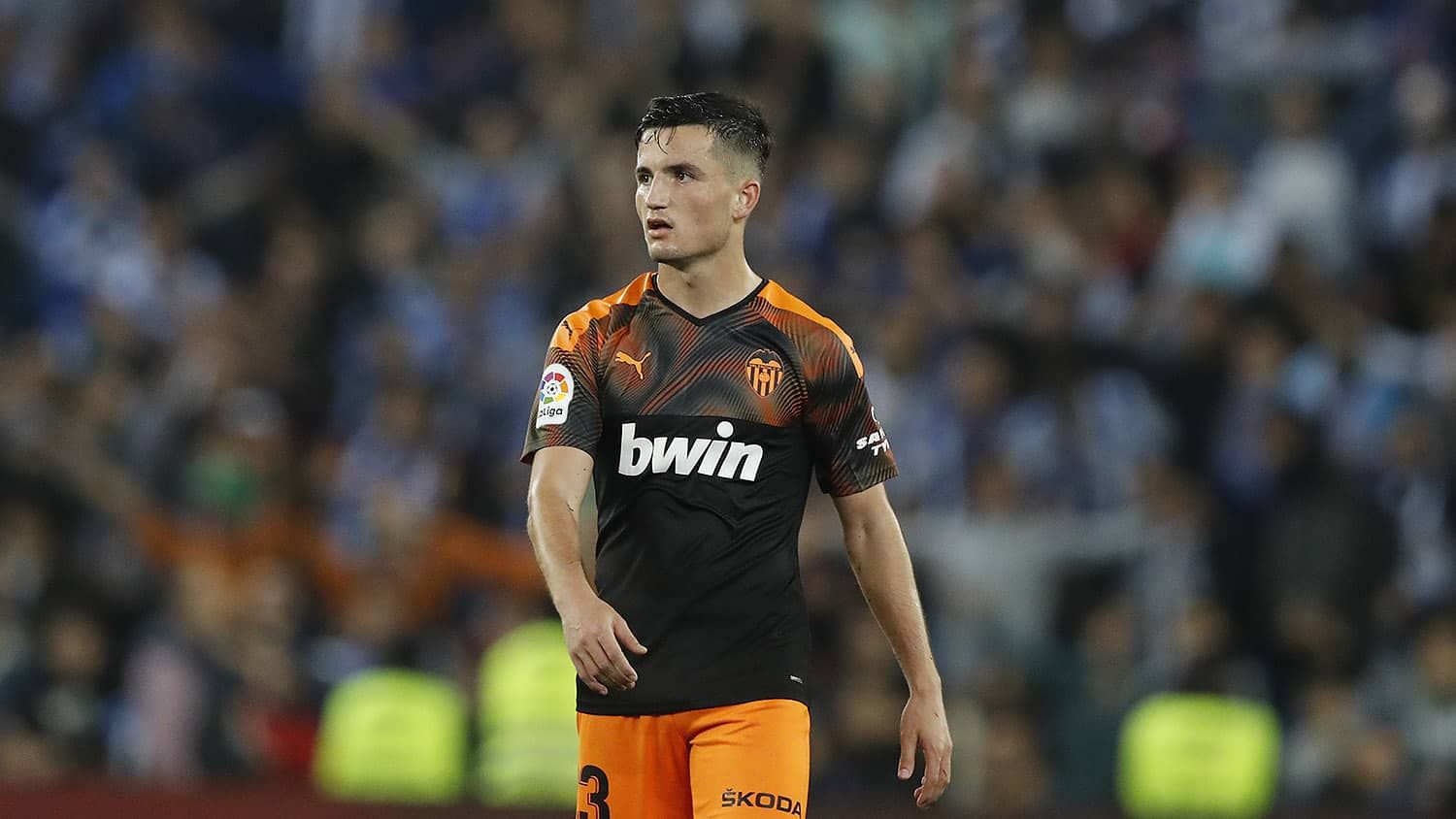 Hugo Guillamón en un Real Sociedad-Valencia