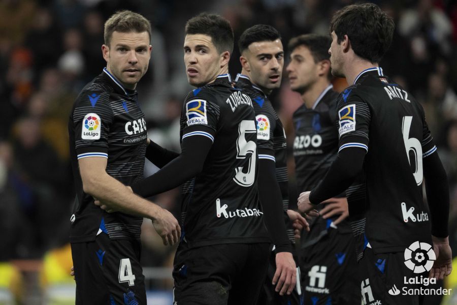  Illarramendi, Zubeldia y Elustondo en el Real Sociedad-Real Madrid.