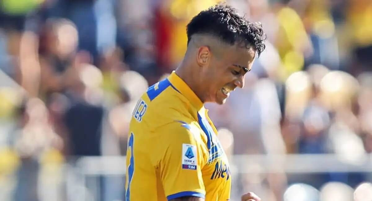 Reinier, en un partido con el Frosinone.
