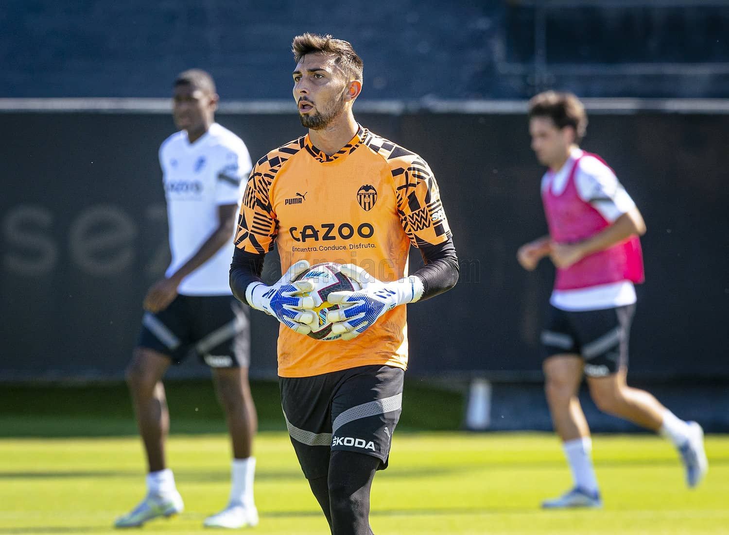 Cristian Rivero durante un entrenamiento.