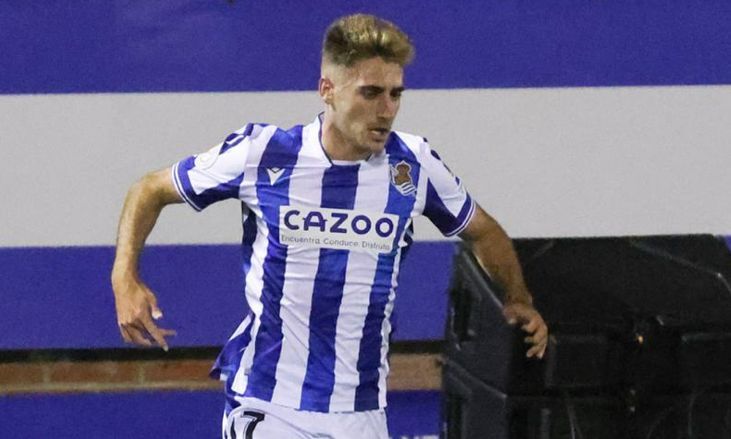 Robert Navarro, durante el Cazalegas-Real Sociedad (Foto: RSO).