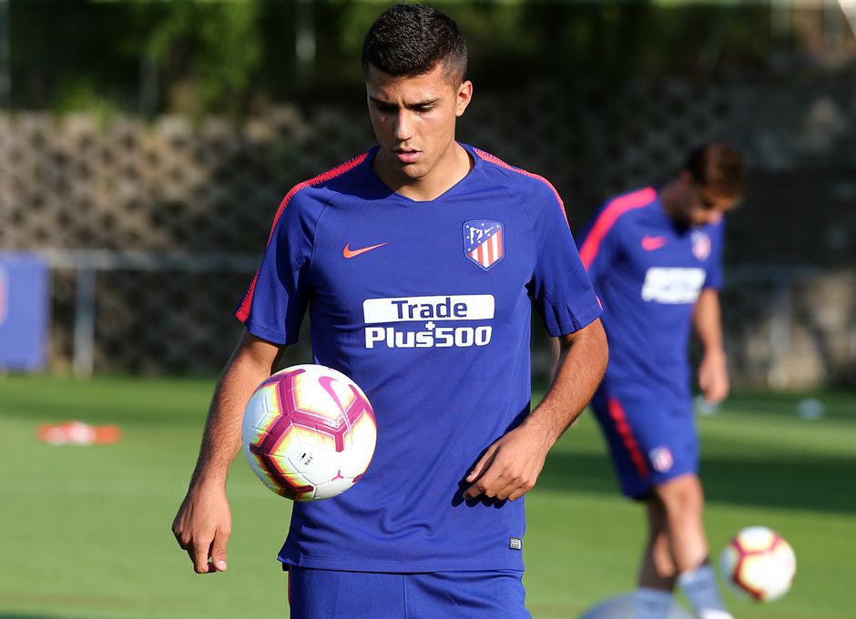  Rodri, en su primer entrenamiento con el Atlético.