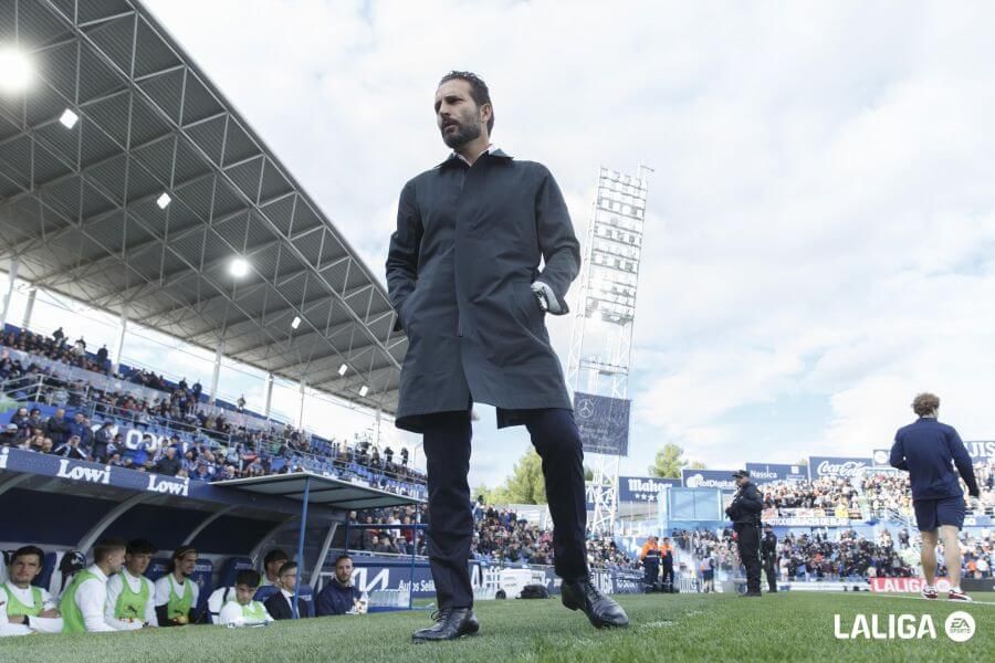 Rubén Baraja, ante el Getafe CF.