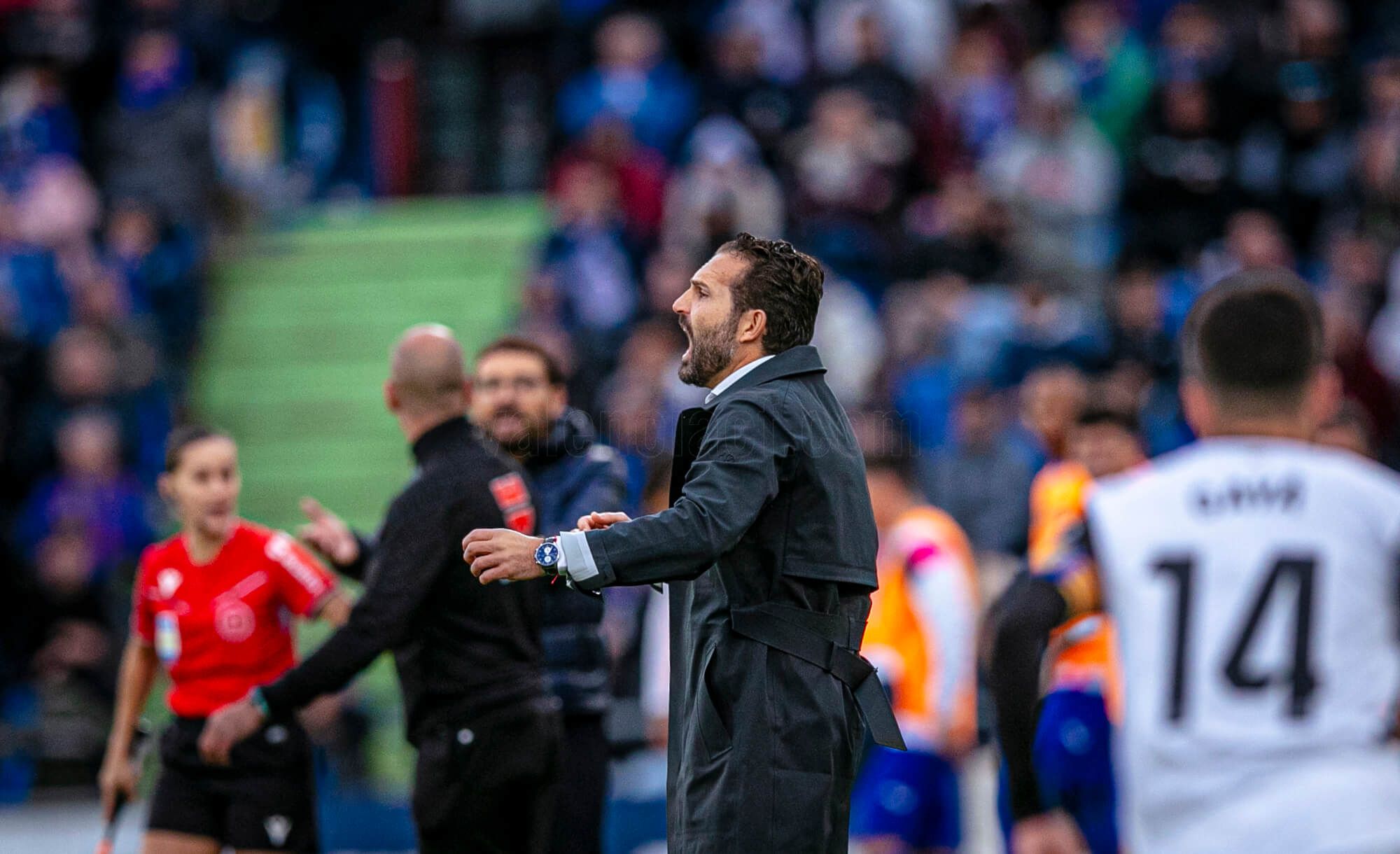 Rubén Baraja, ante el Getafe CF.