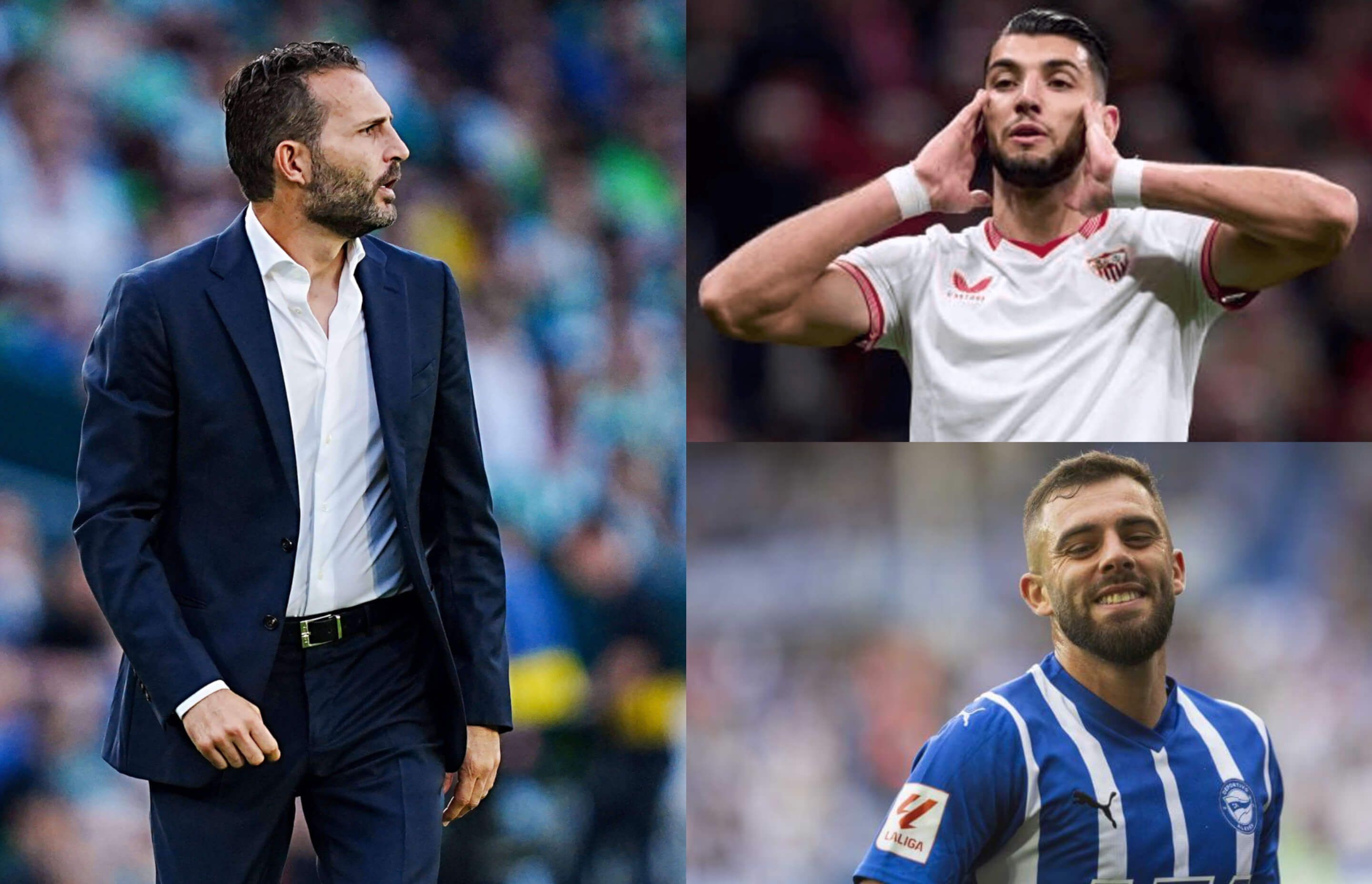 Rubén Baraja, Rafa Mir y Luis Rioja.