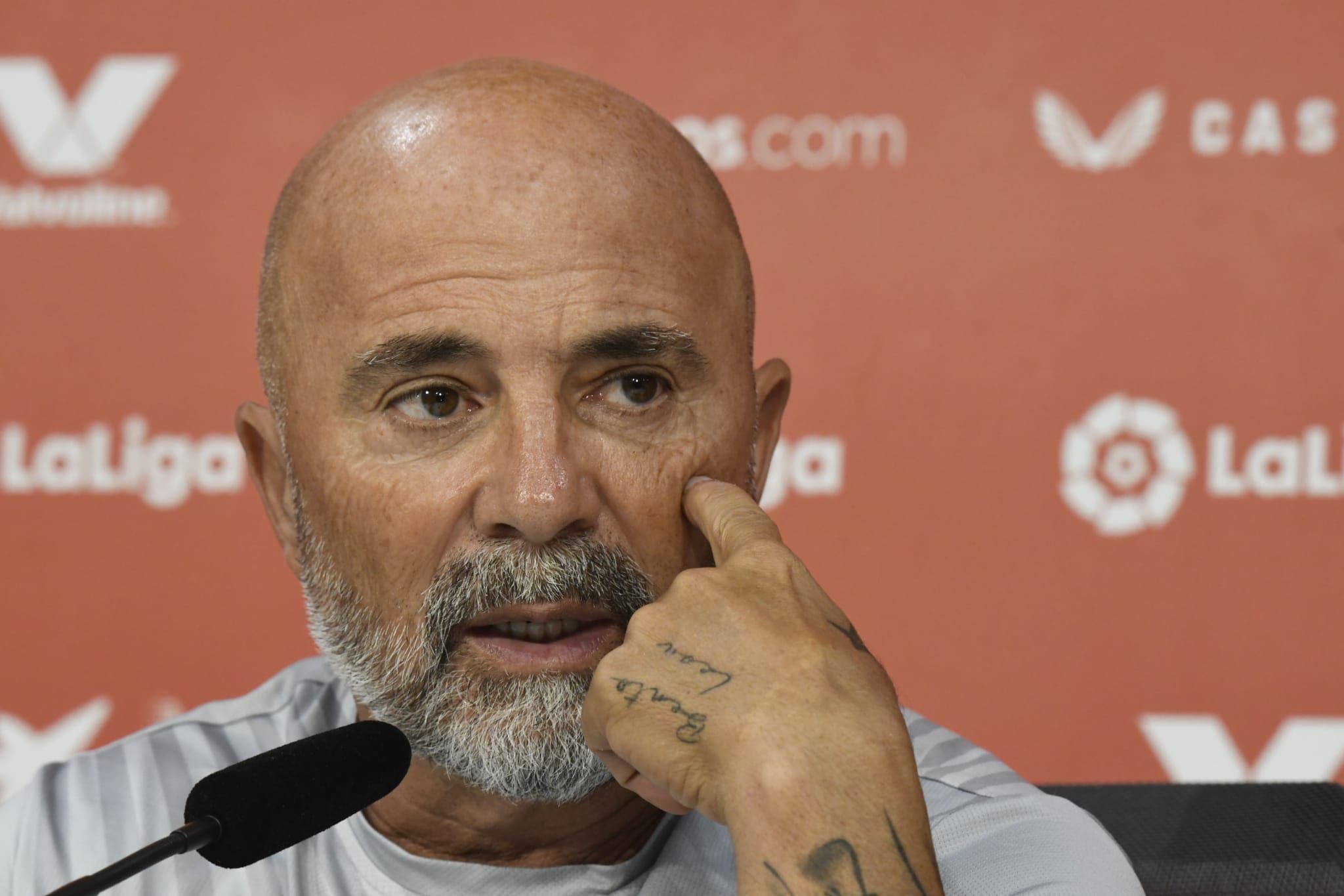  Sampaoli, en la rueda de prensa.