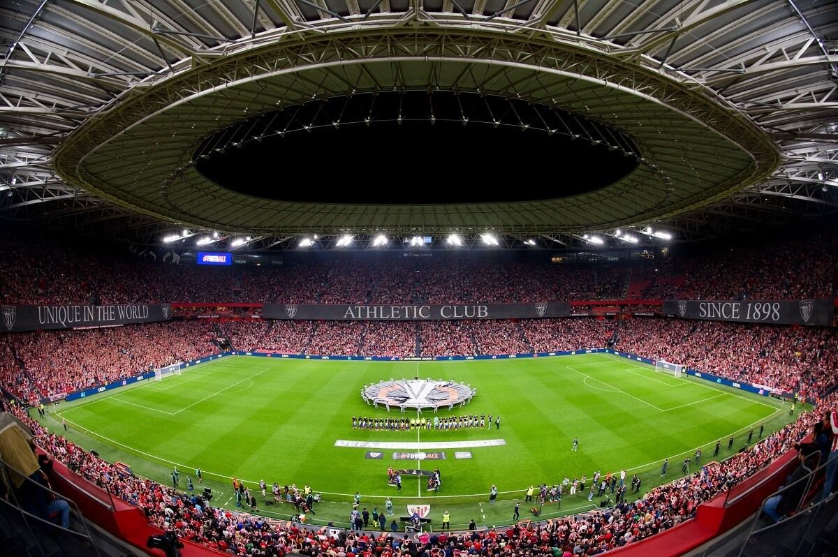  San Mamés, lleno para el reciente Athletic - AZ Alkmaar de la UEFA Europa League.