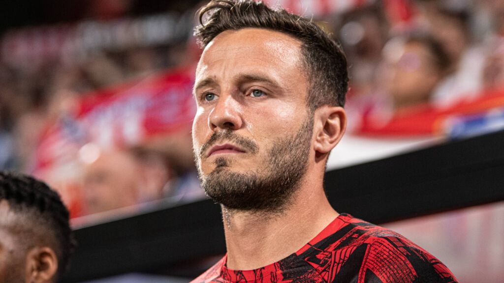 Saúl, con el Atlético de Madrid.