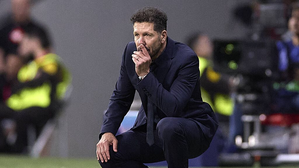  Diego Pablo Simeone durante un partido del Atlético de Madrid (Fuente: Cordon Press)
