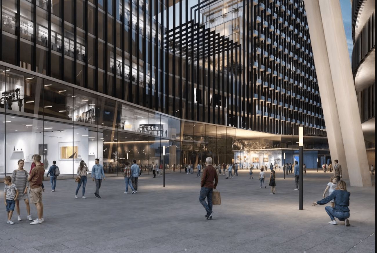 Simulación del terciario y la zona comercial que planea construir Atilan