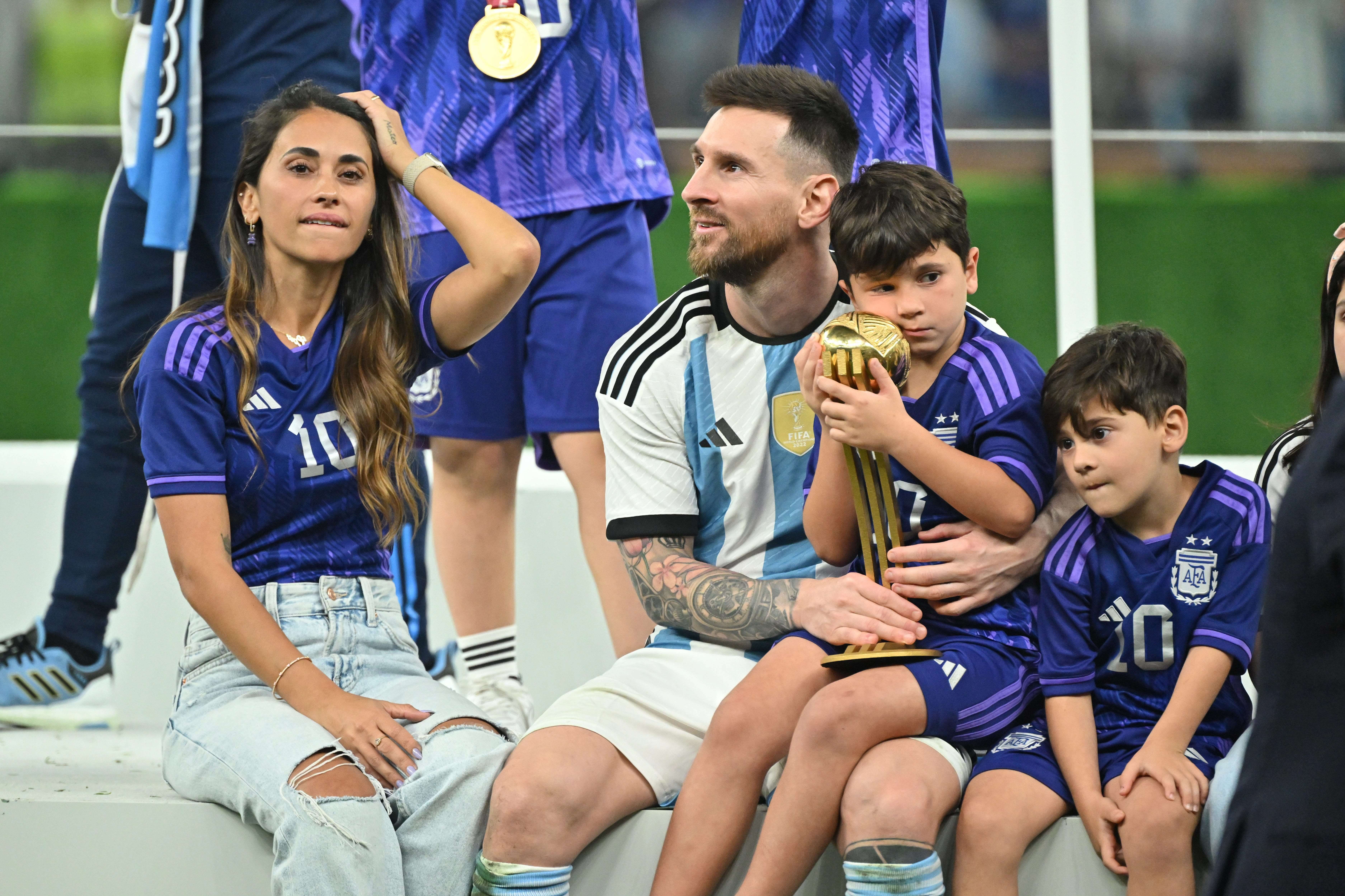 Leo Messi celebra el Mundial con su familia (Cordon Press)