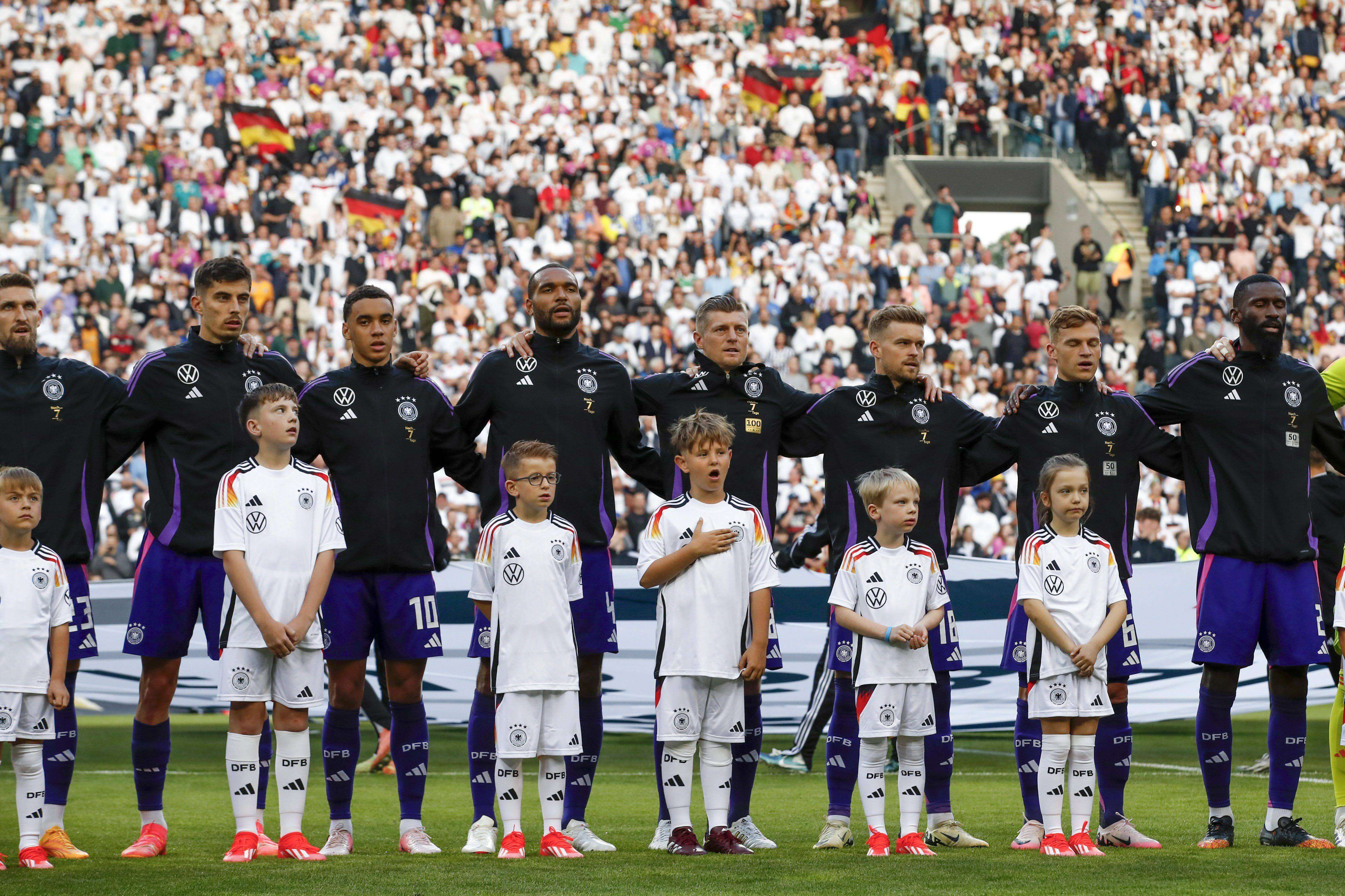  La Selección de Alemania antes de un partido amistoso.