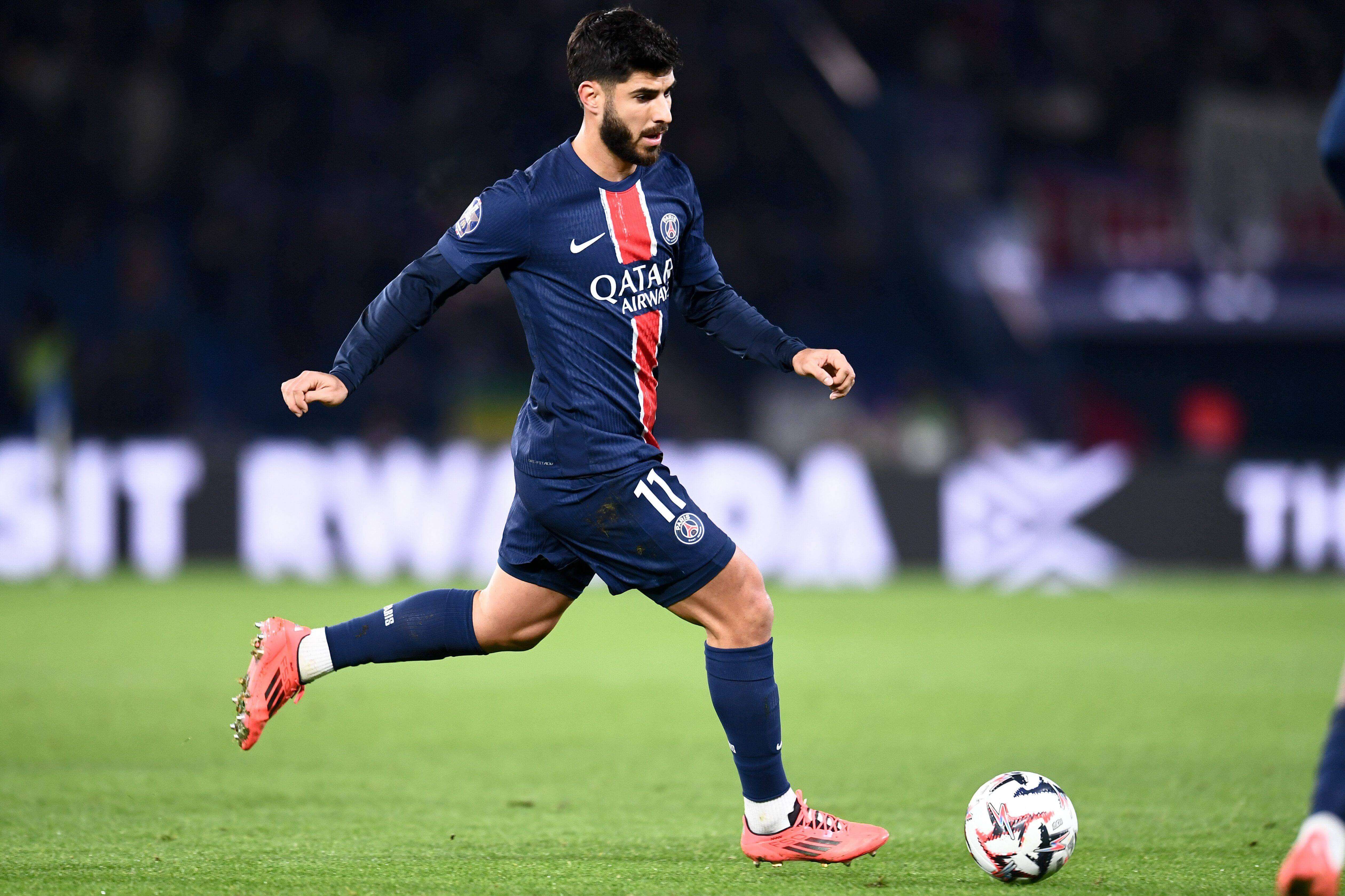 Marco Asensio, en un partido con el PSG.
