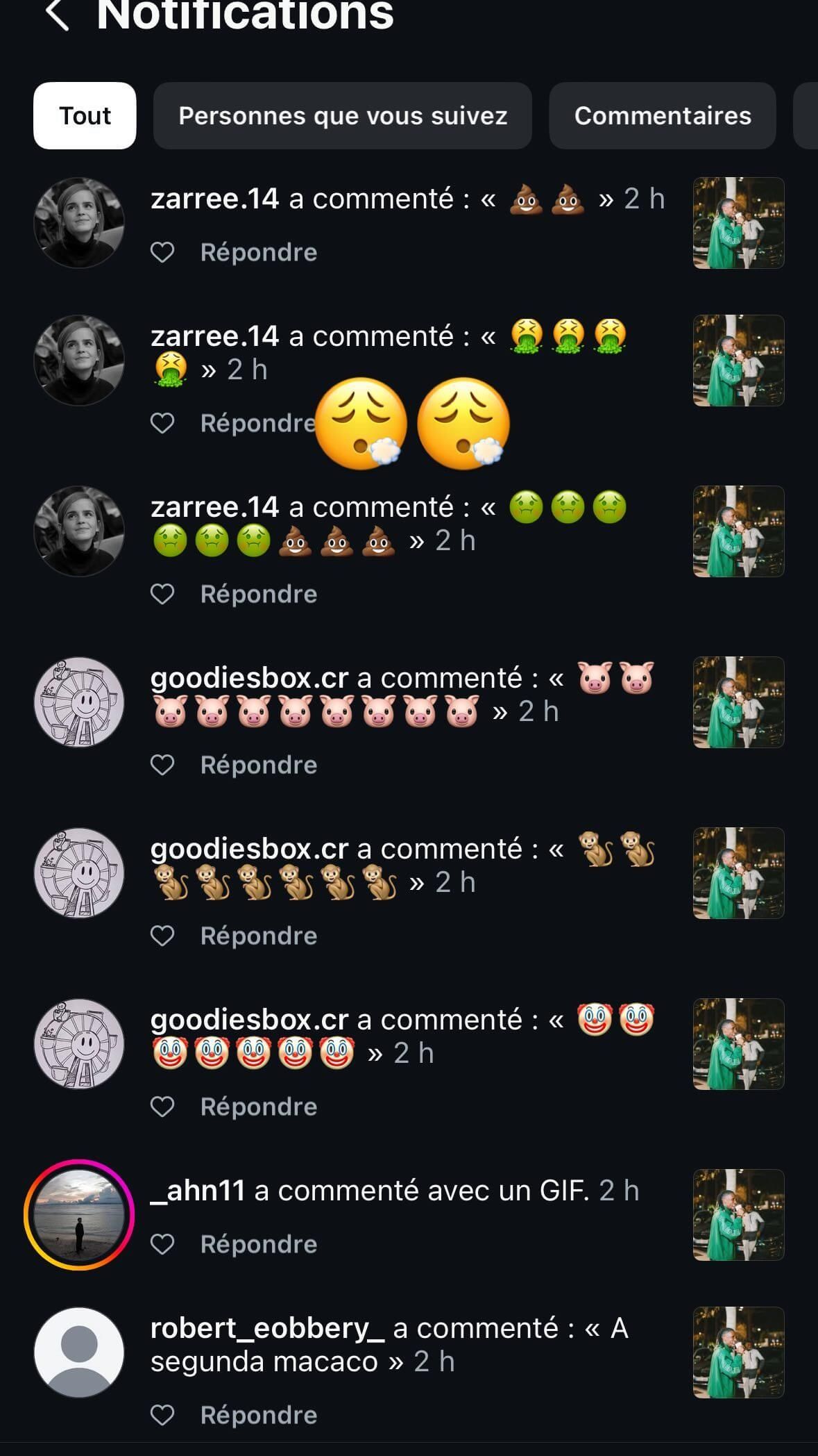  Algunos de los comentarios que recibió Neyou tras el partido contra el Barça (@neyou19)