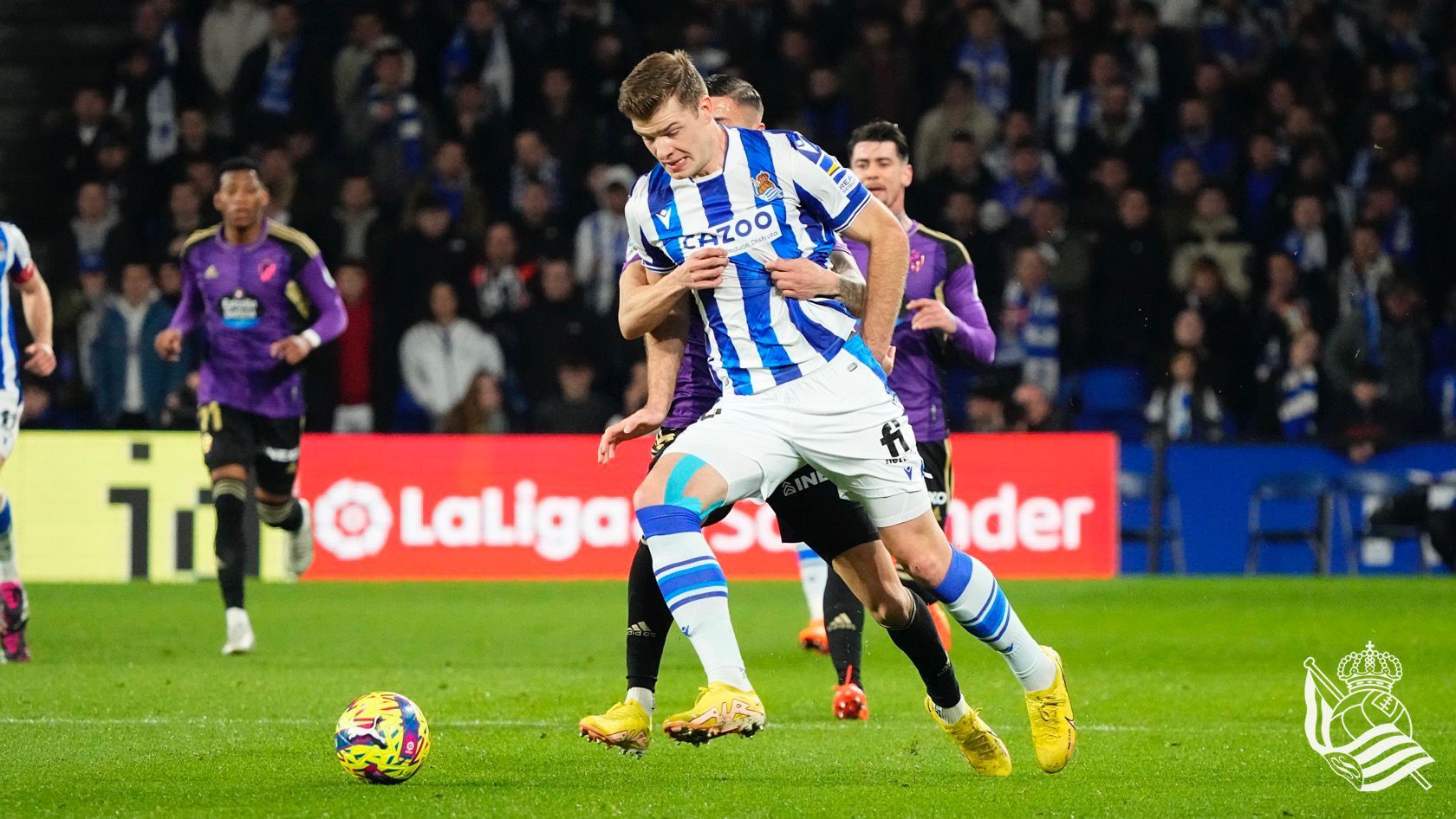 Alexander Sorloth, durante el Real Sociedad-Real Valladolid.