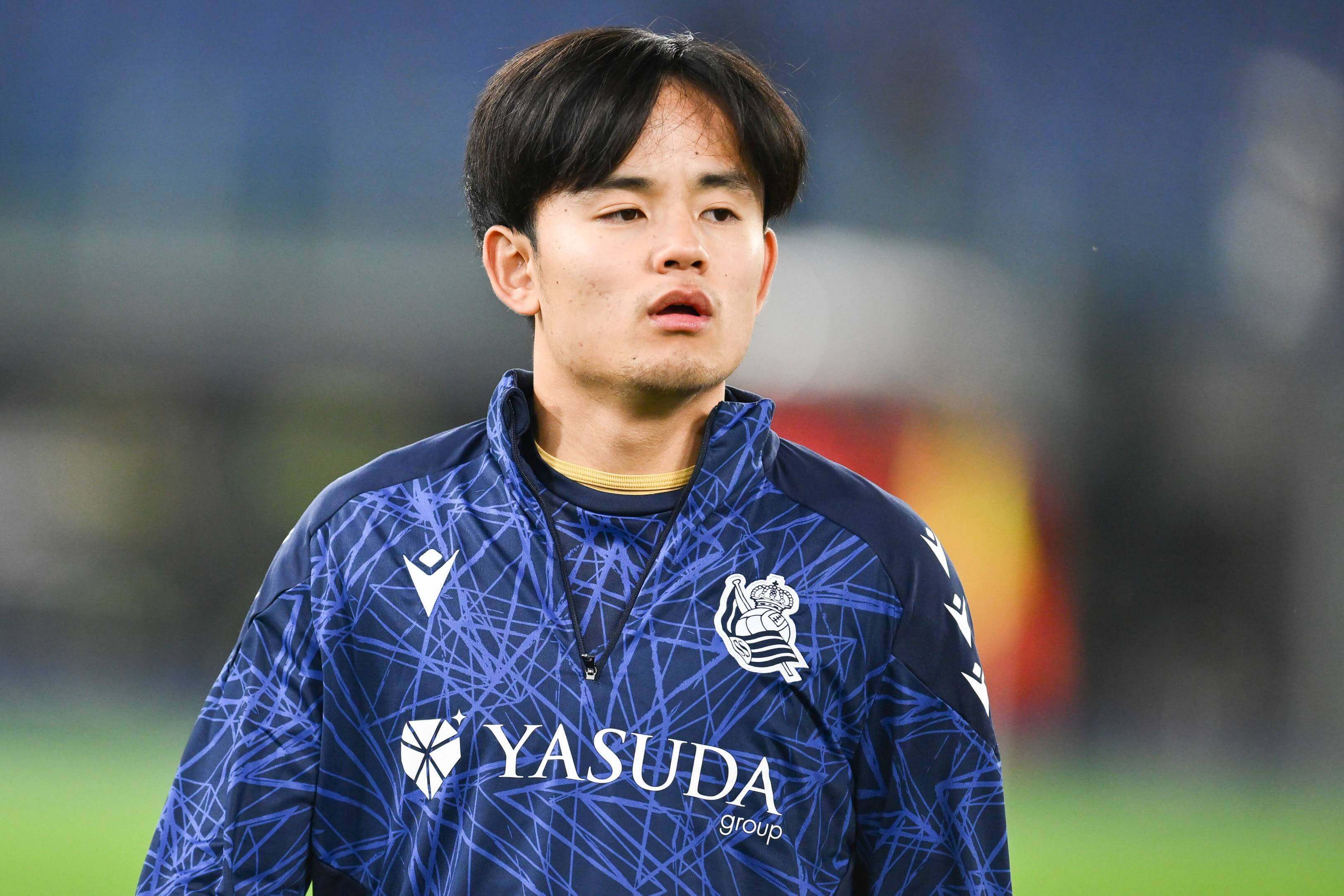 Take Kubo, en un partido de la Real Sociedad.