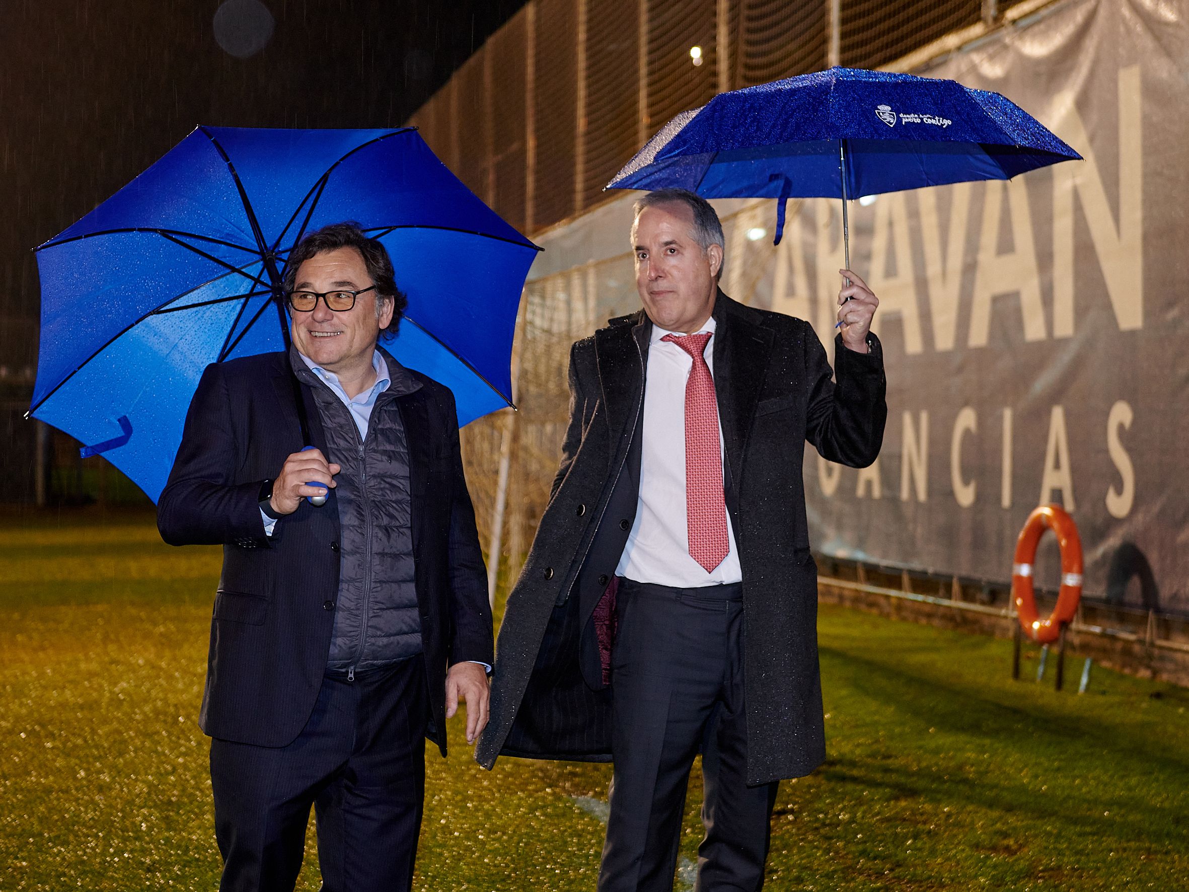  Raúl Sanllehí y Jorge Más, en el Real Zaragoza.
