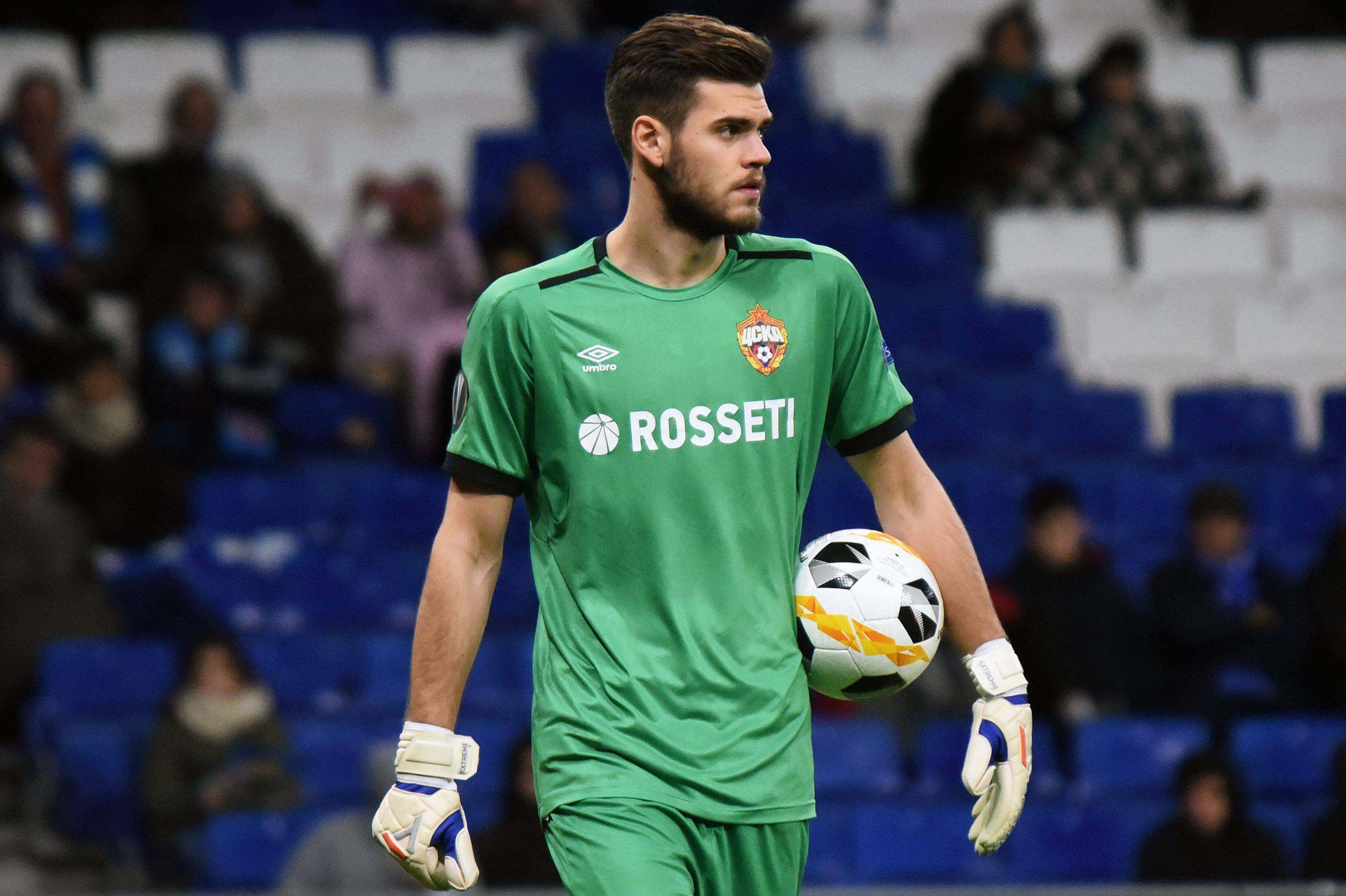 Ilya Pomazun, en un partido con el CSKA.