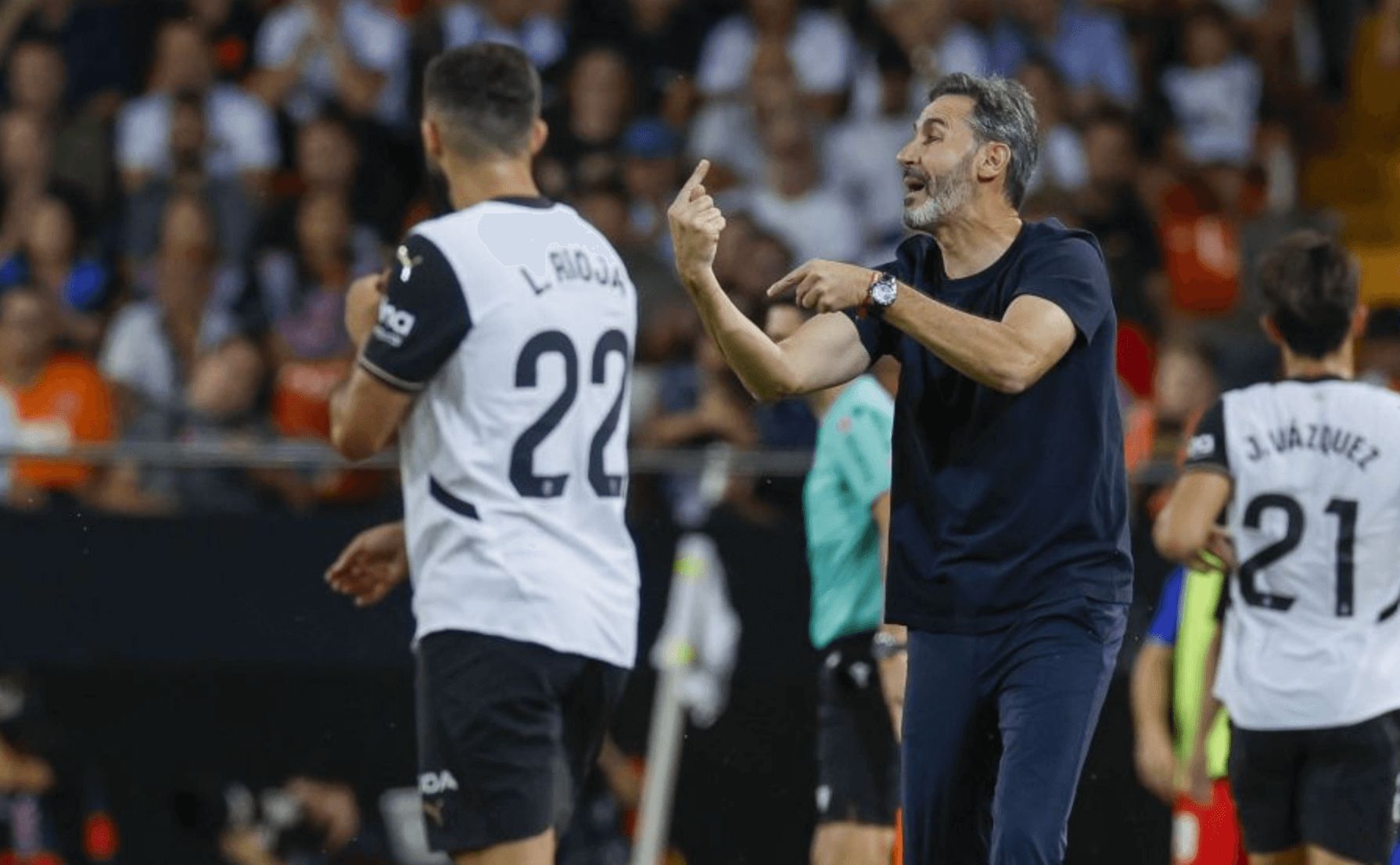 Vicente Moreno, en el Valencia CF - CA Osasuna.