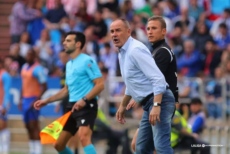  Víctor Fernández, muy activo en el encuentro ante el Burgos CF.
