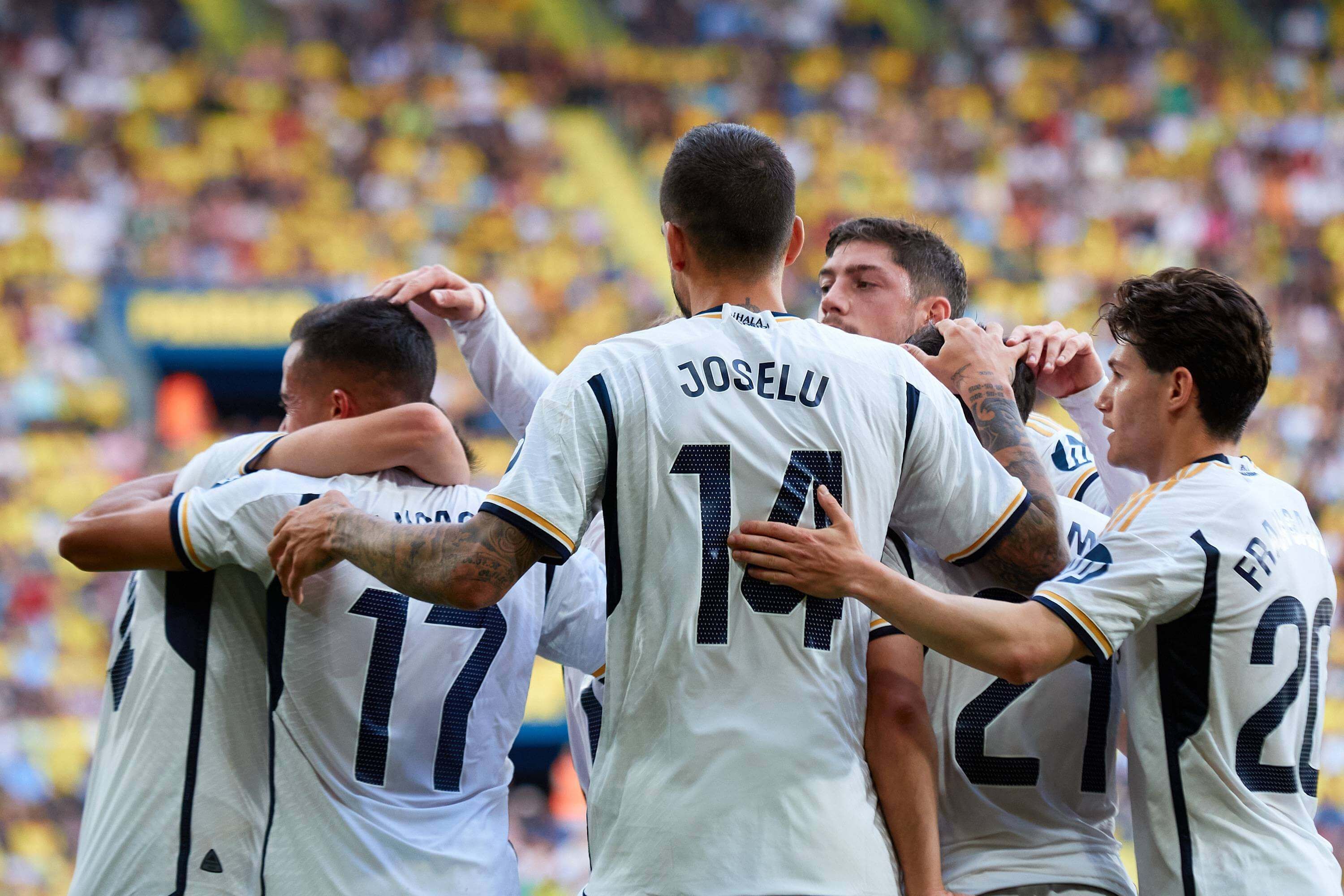  Celebración de un gol en el Villarreal-Real Madrid.