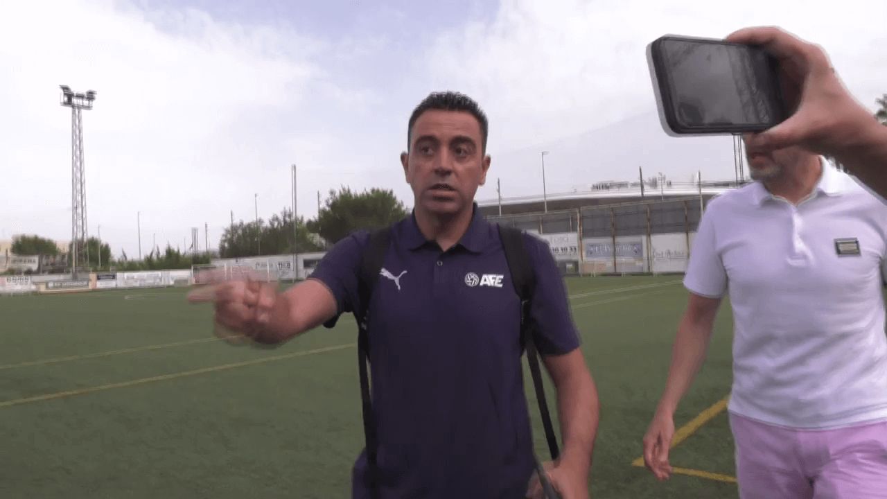  Xavi Hernández, antes del partido homenaje en Ibiza