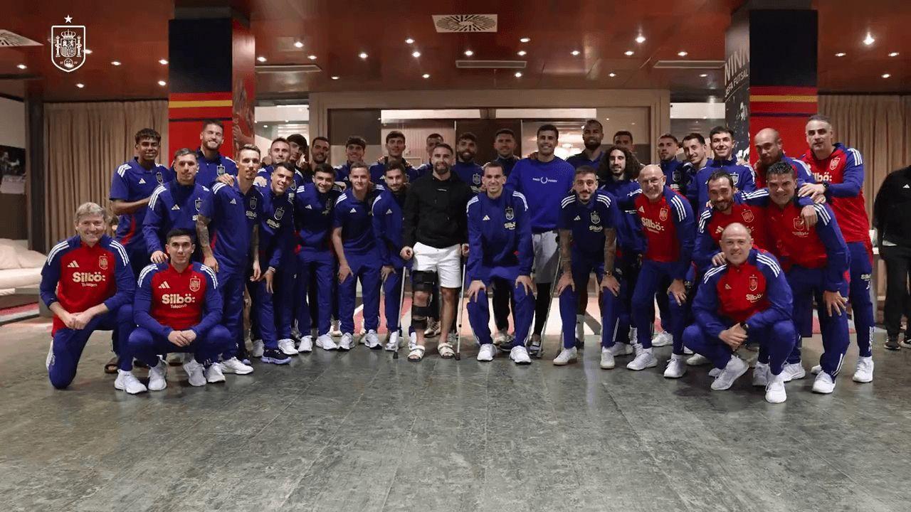  El apoyo de la selección española a Le Normand, Carvajal y Rodrigo (selección española)