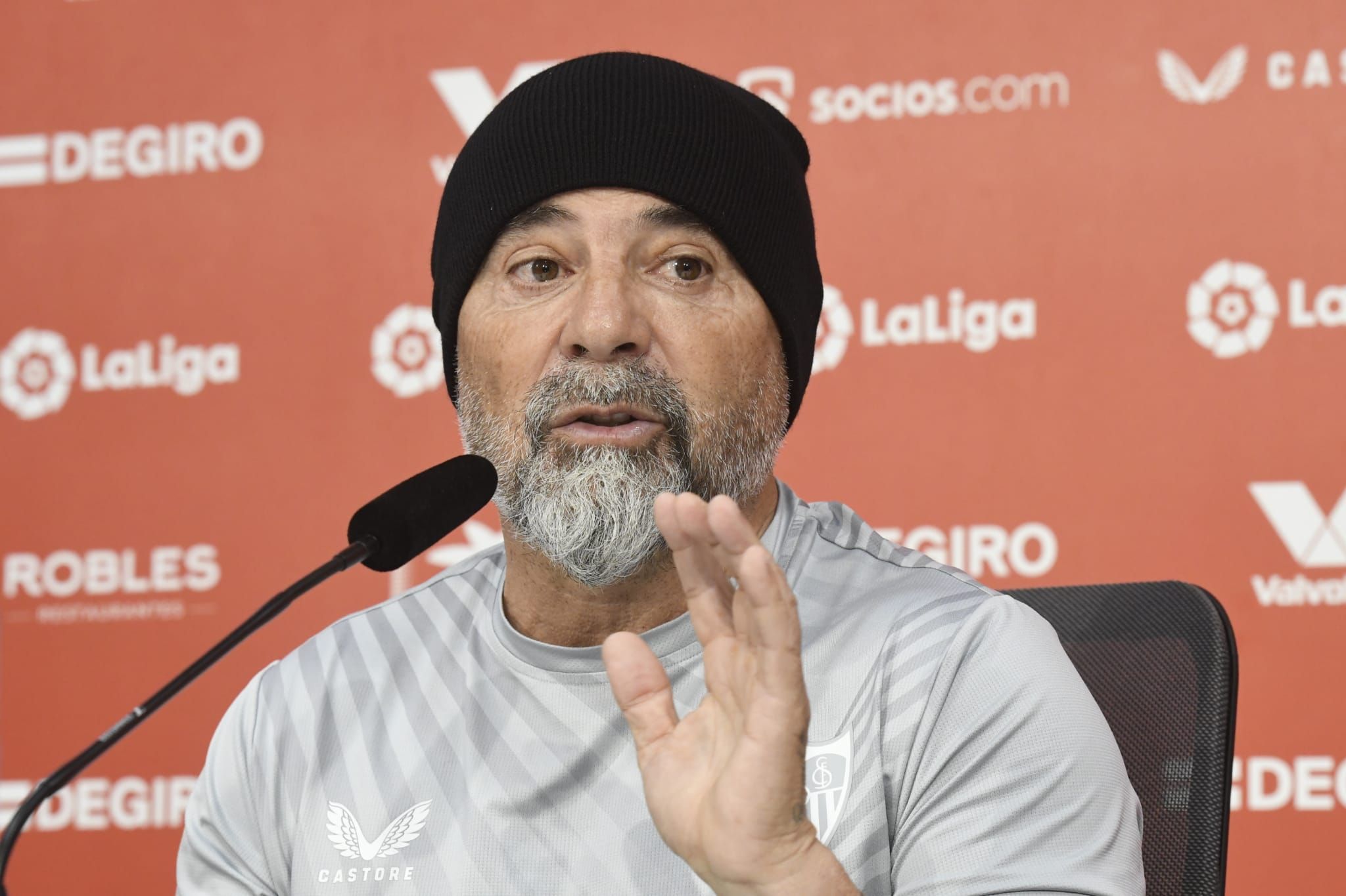  Jorge Sampaoli, en sala de prensa.
