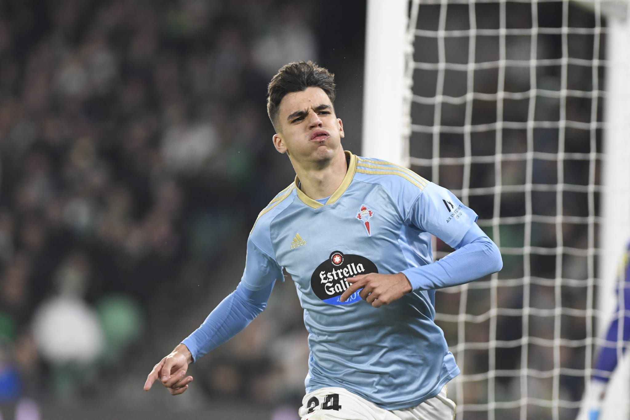 Gabri Veiga celebra su gol al Betis.