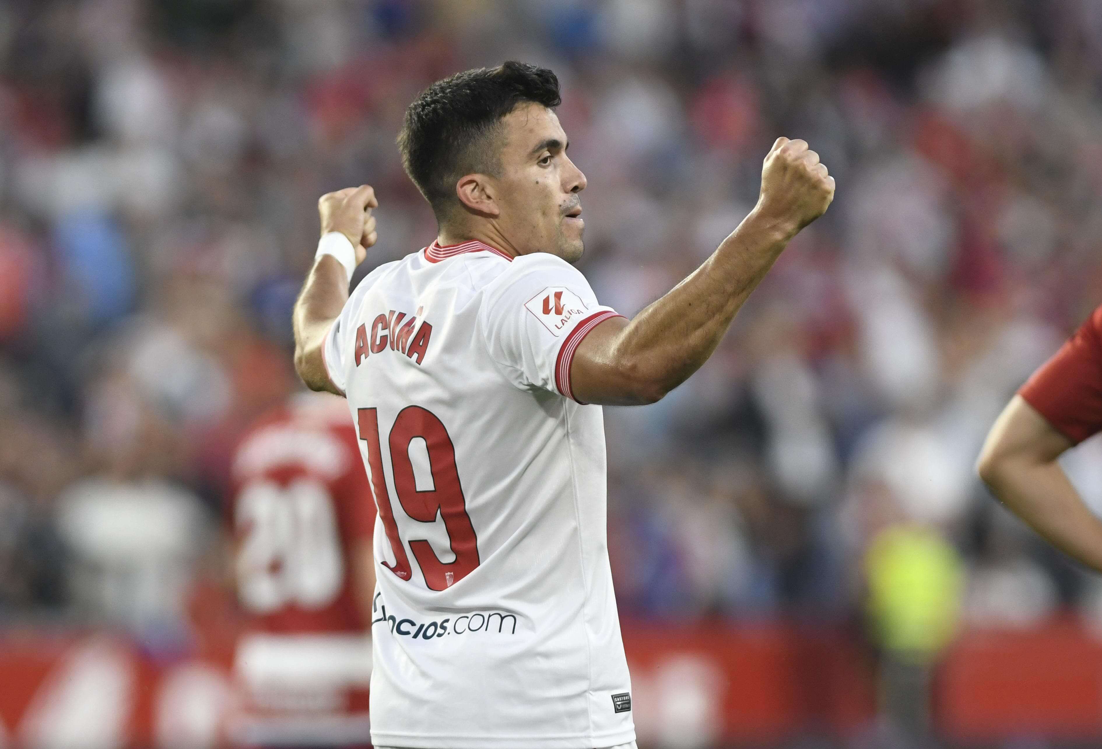  Celebración del gol de Marcos Acuña.