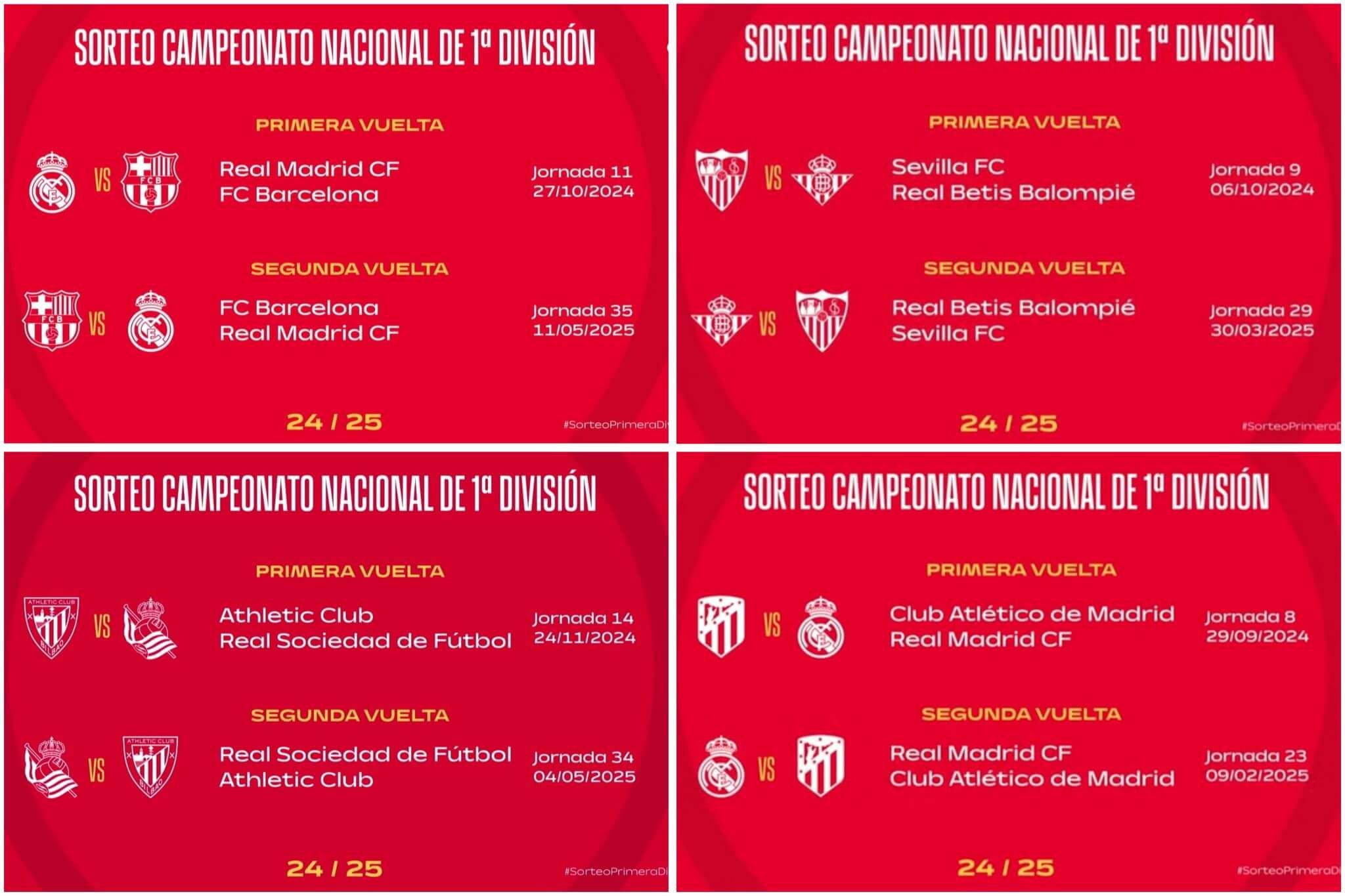 Clásicos y derbis de LALIGA 2024/25.