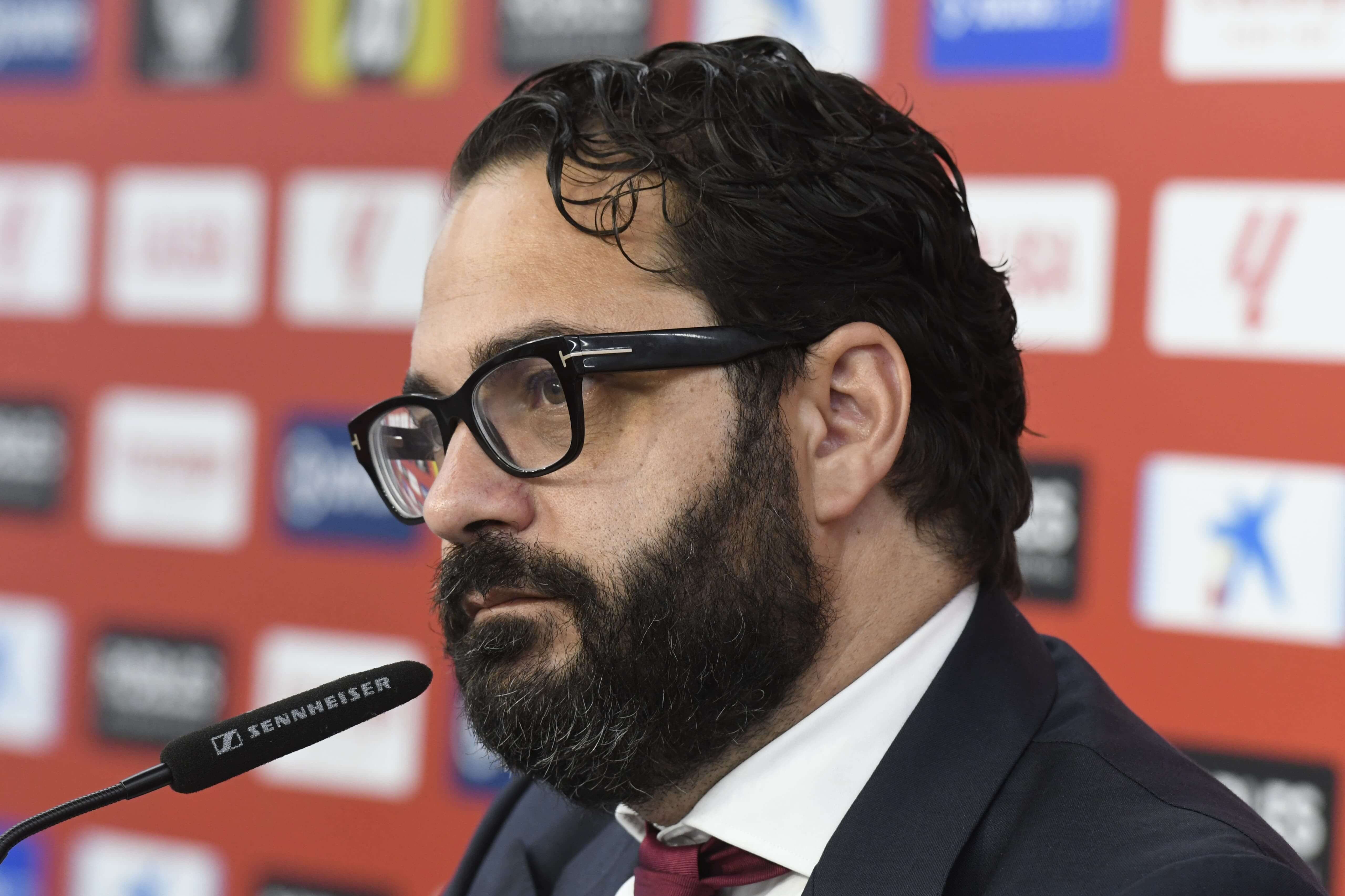  Víctor Orta, en sala de prensa.