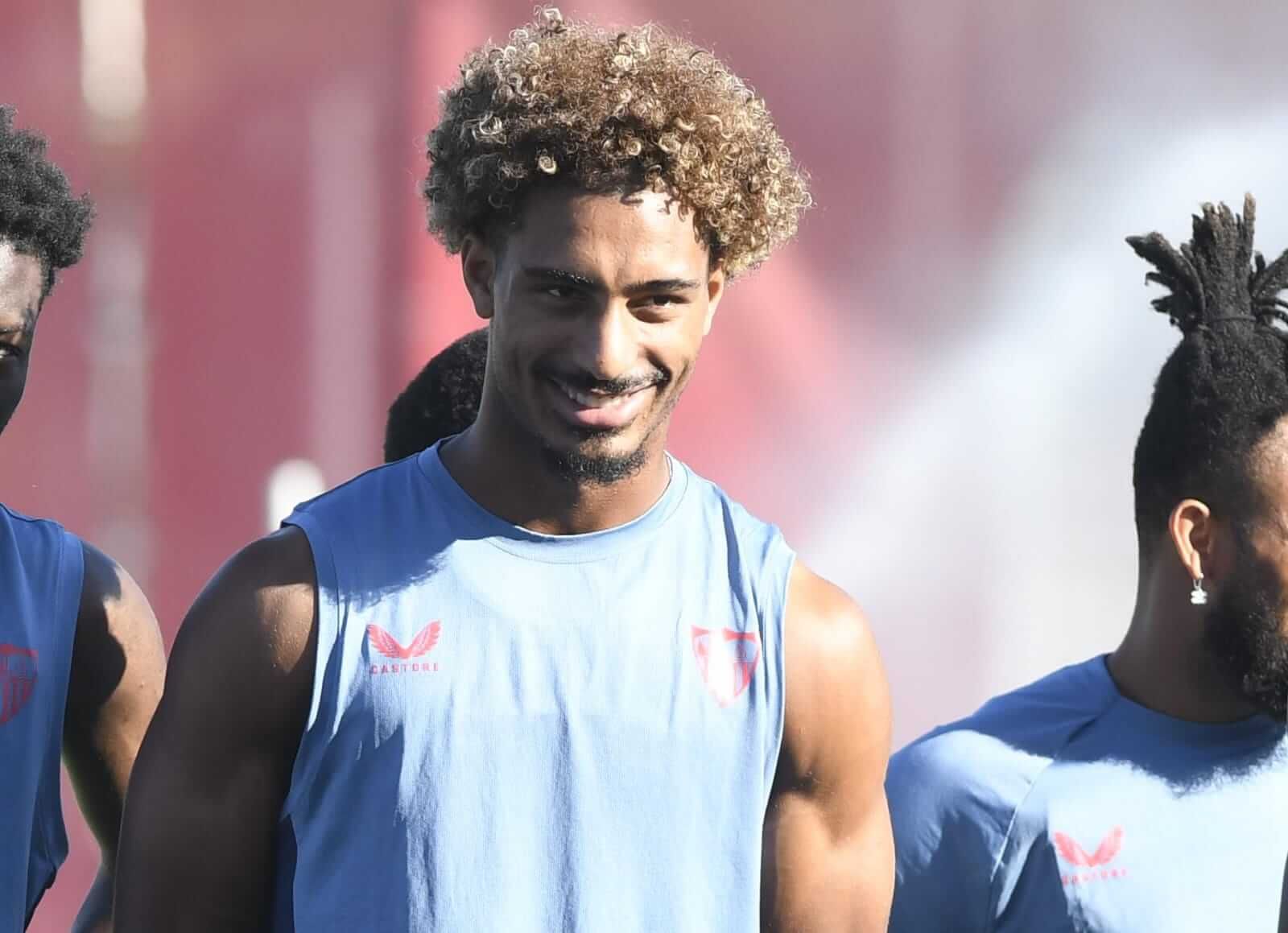 Loic Badé, en el entrenamiento
