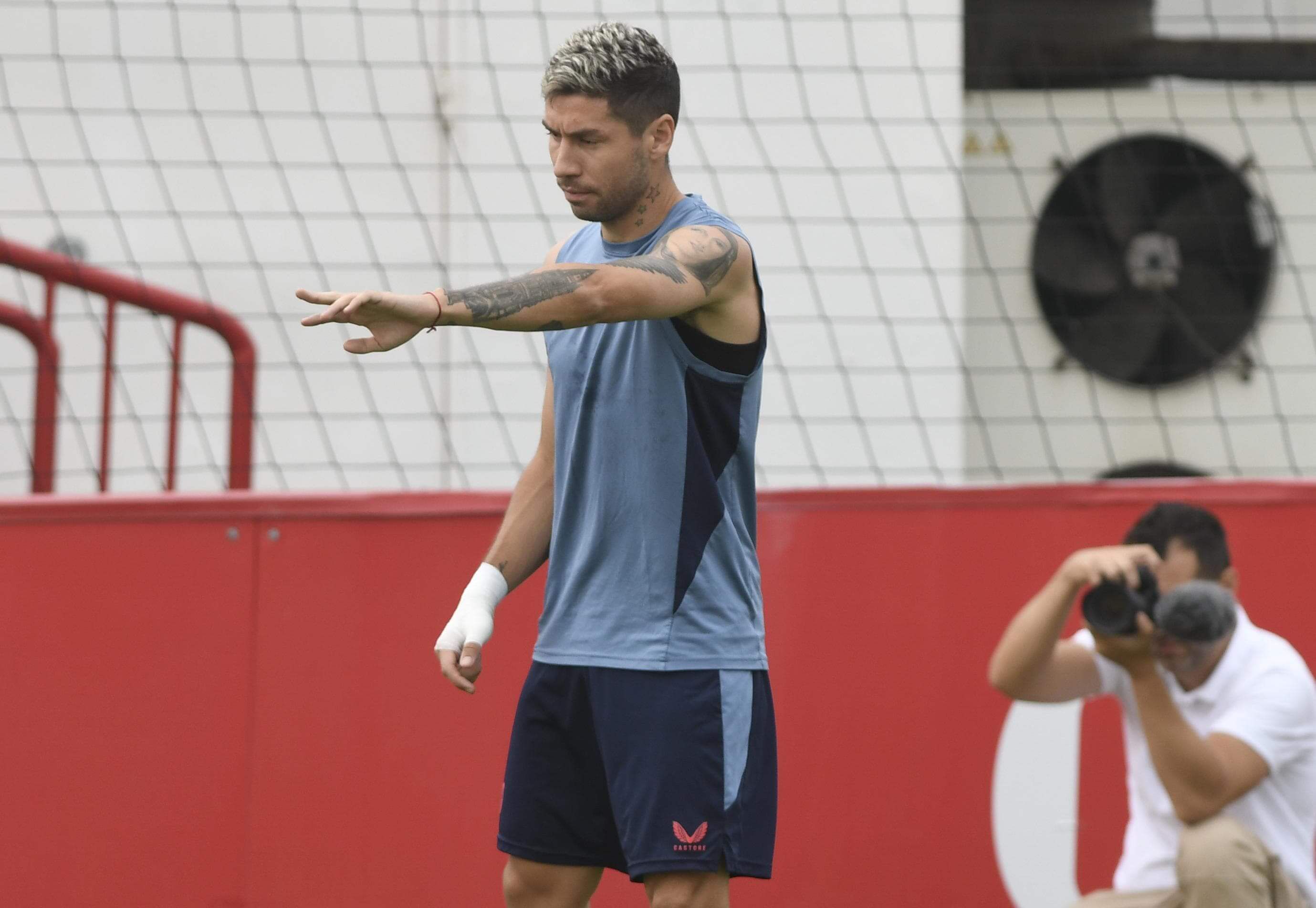  Gonzalo Montiel, durante la sesión del martes.