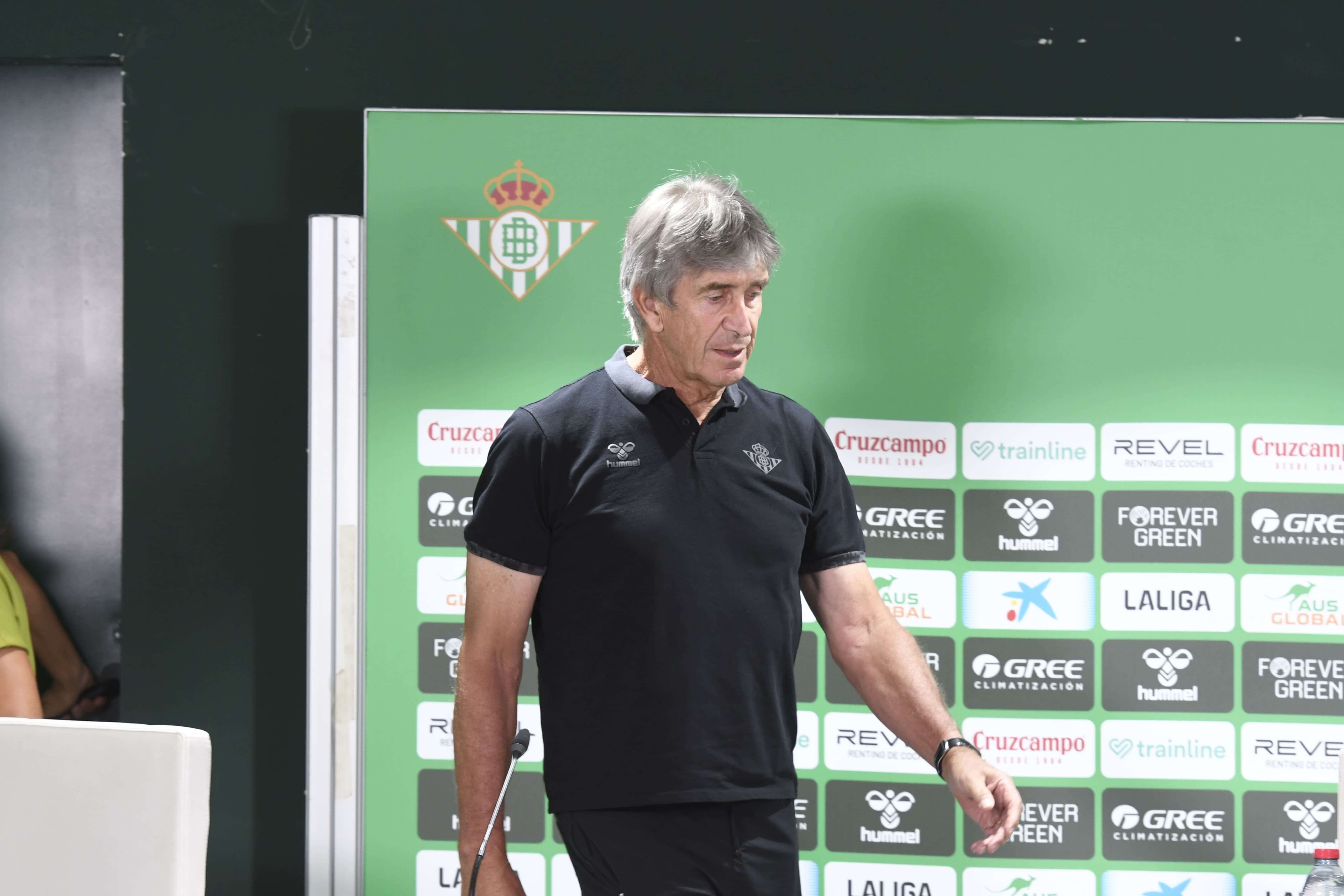 Manuel Pellegrini, en sala de prensa.