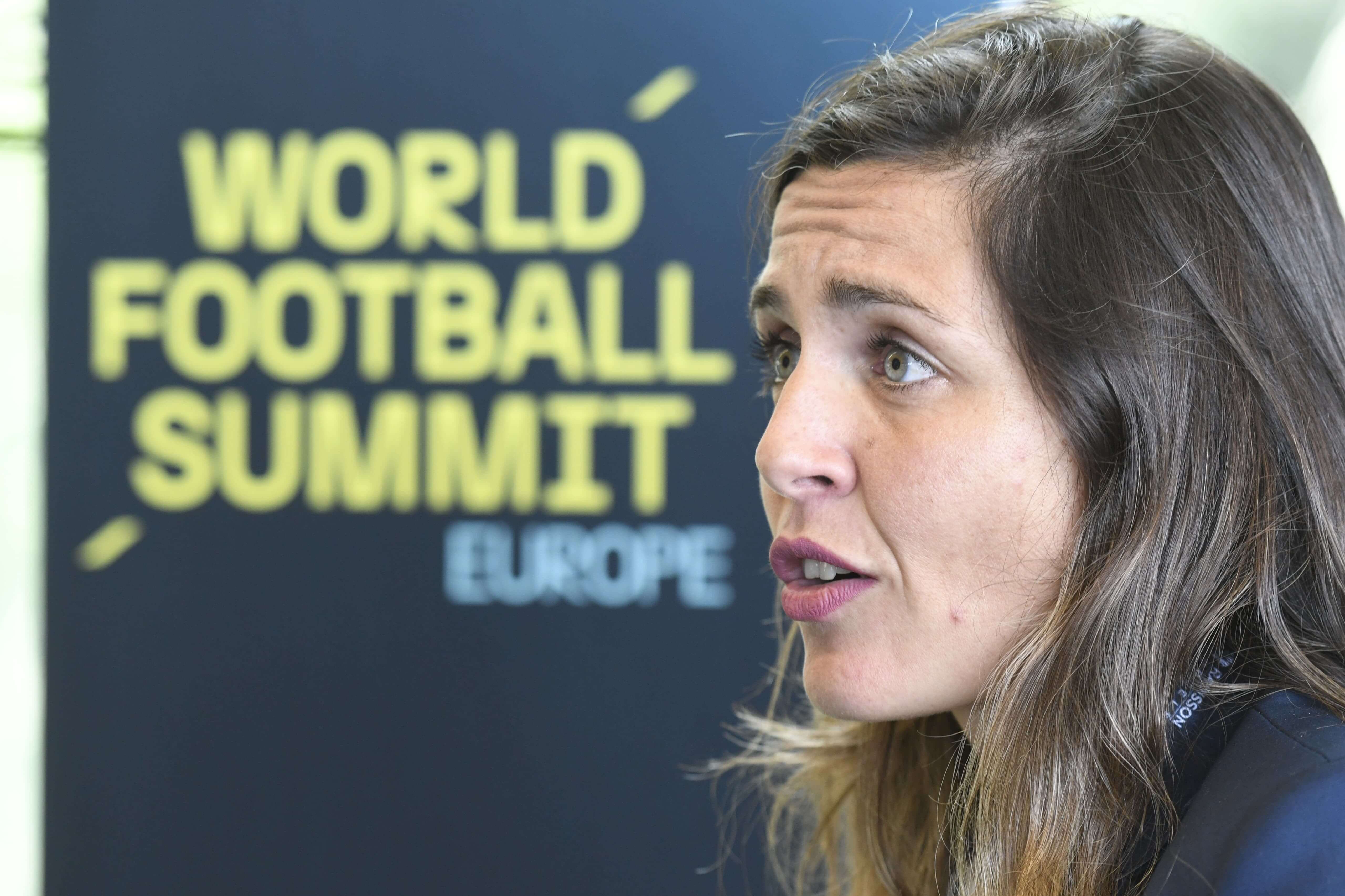  Xisela Aranda, consejera de As Celtas, en el World Football Summit.