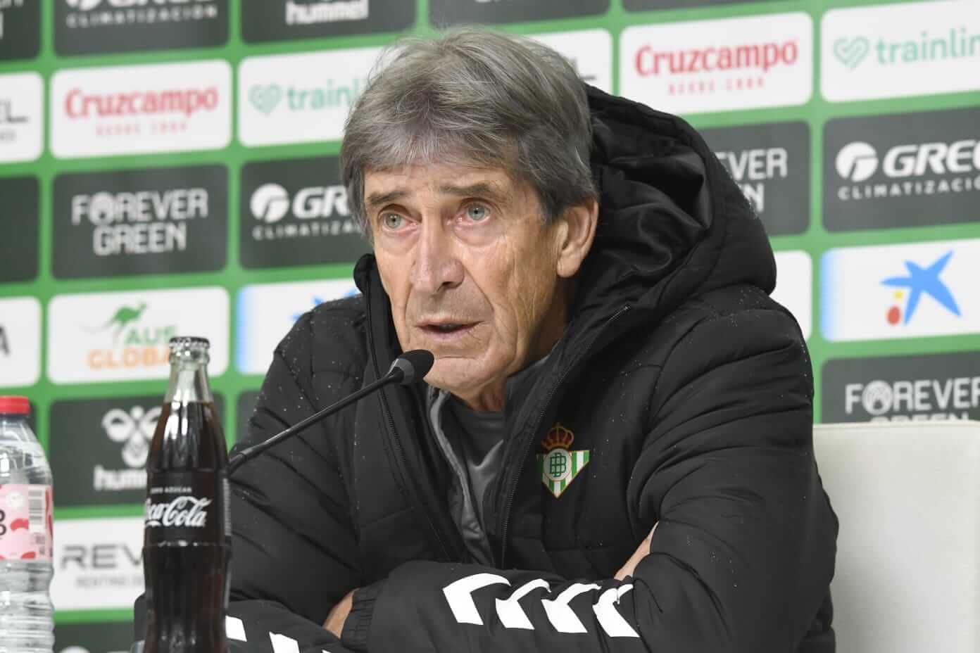Manuel Pellegrini, en sala de prensa.