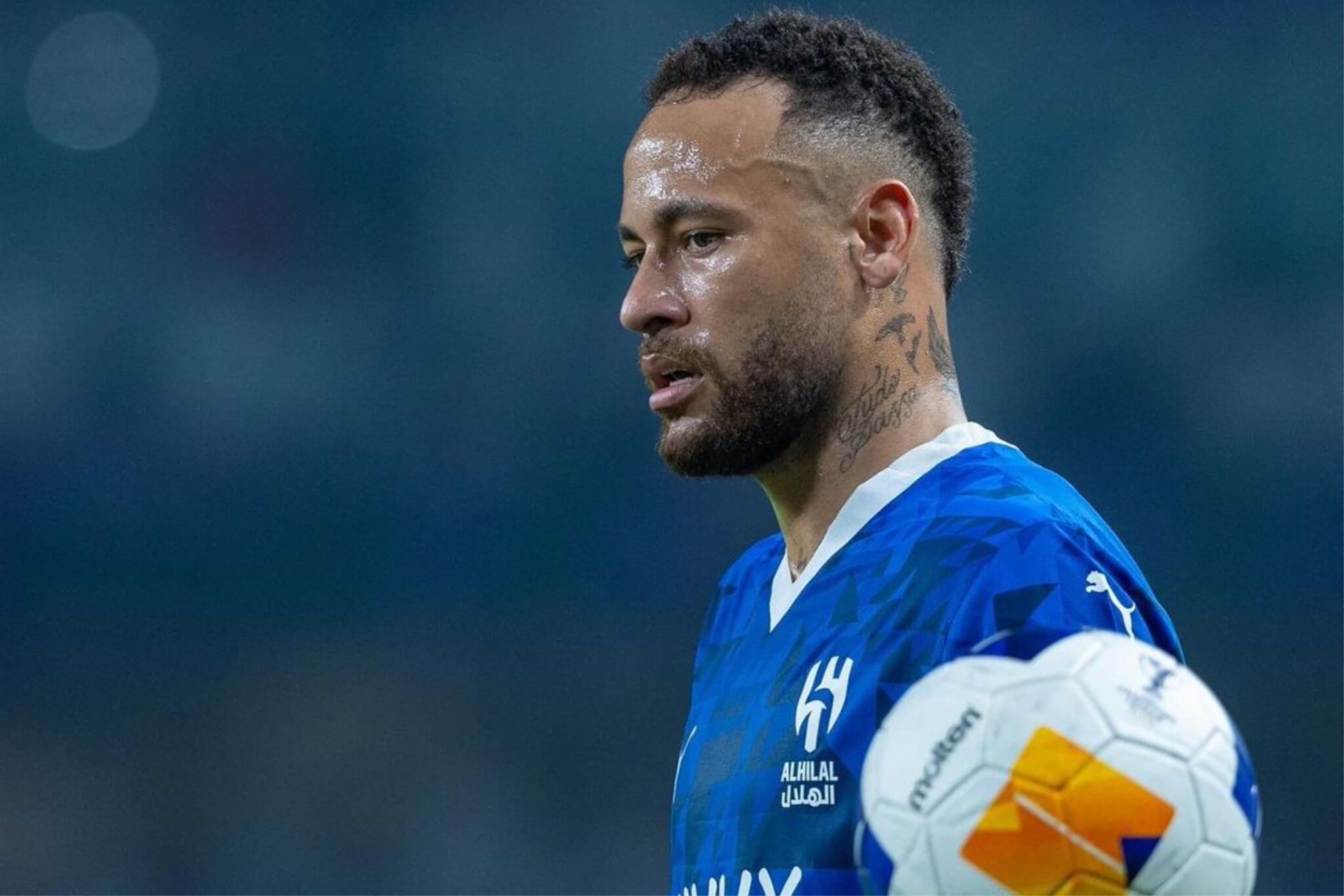 Neymar, en un partido con el AL Hilal.