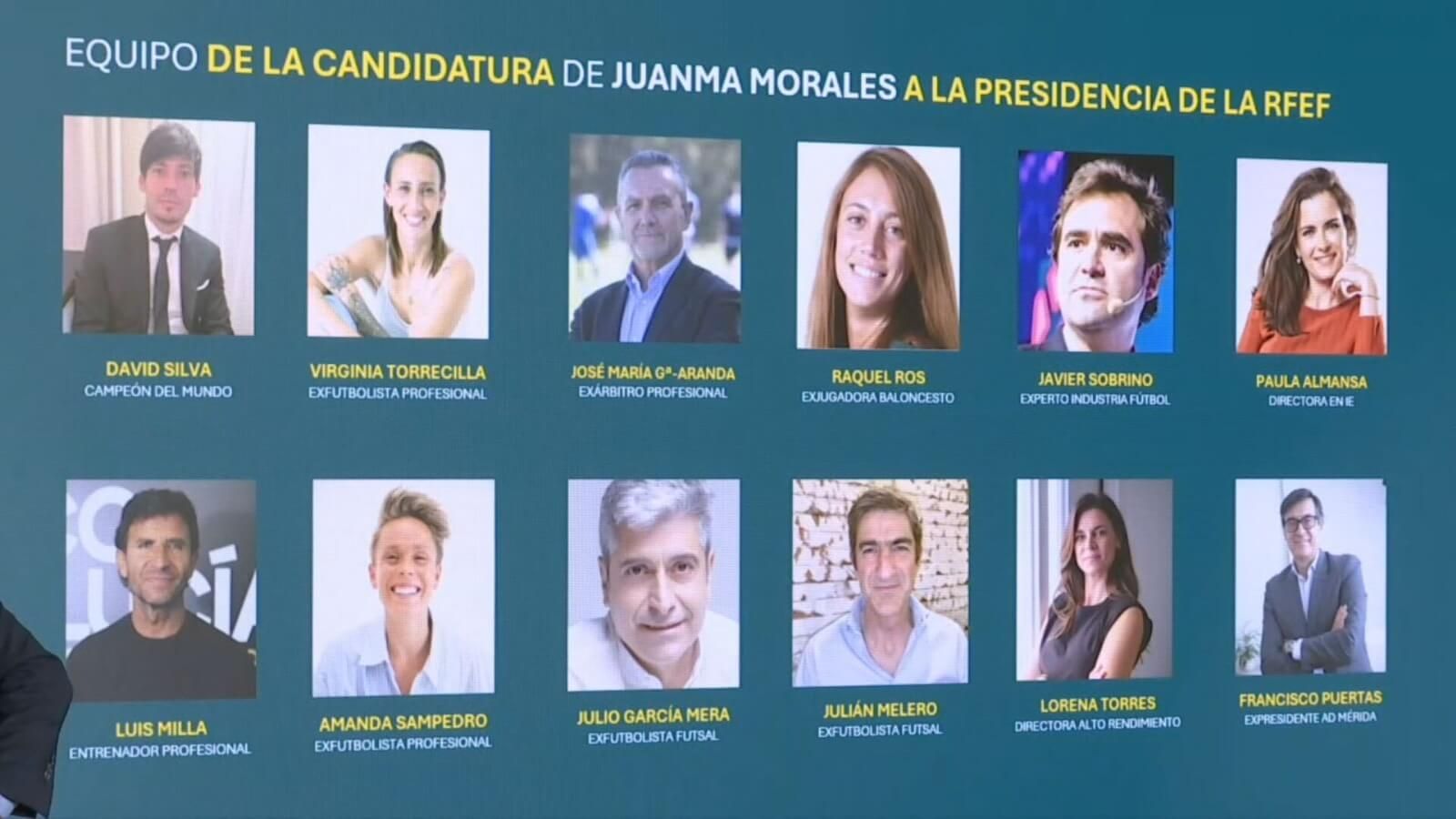  Principales nombres de la candidatura de Juanma Morales a la RFEF.