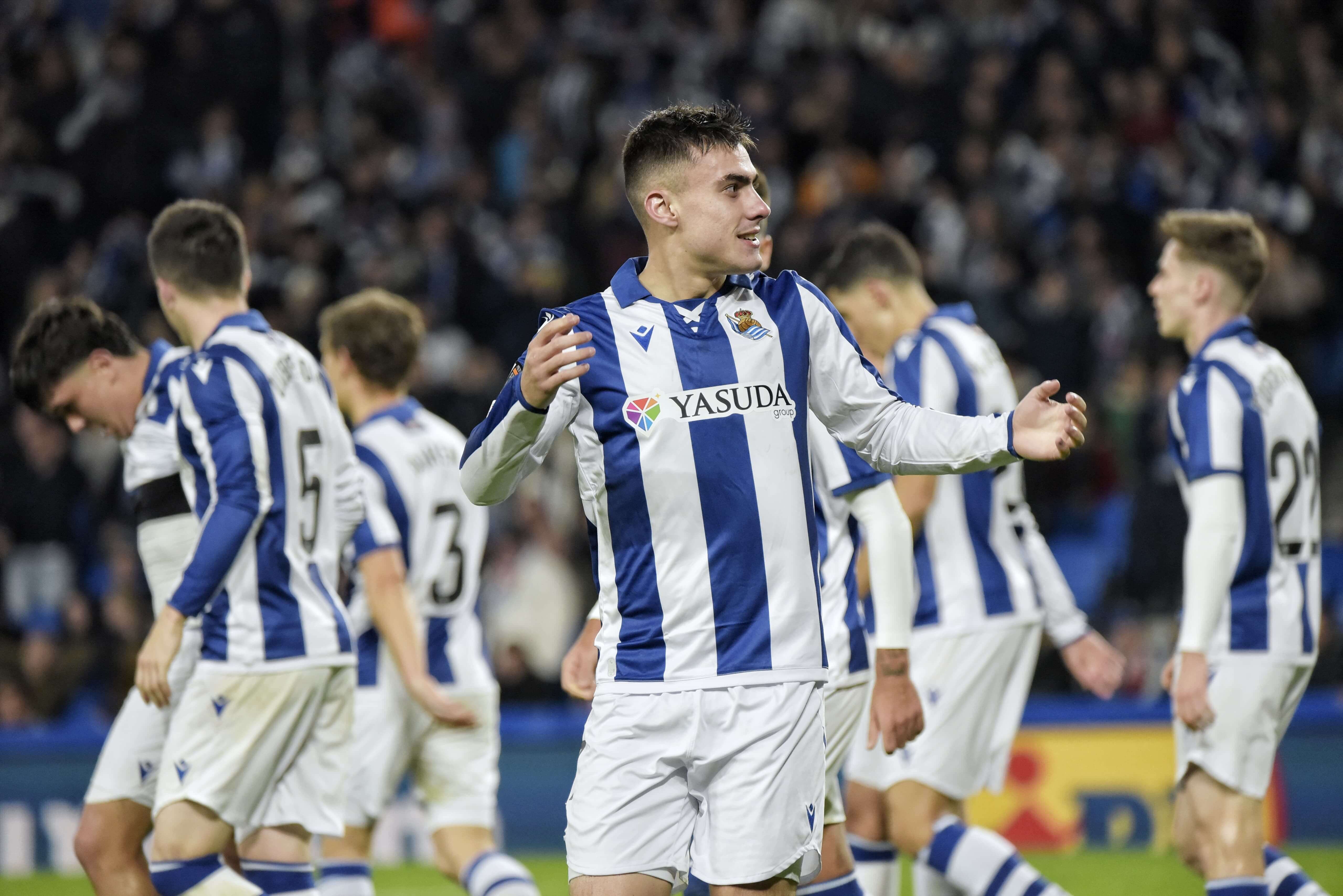  Ander Barrenetxea anotó el 1-0 de la Real Sociedad ante el Ajax.