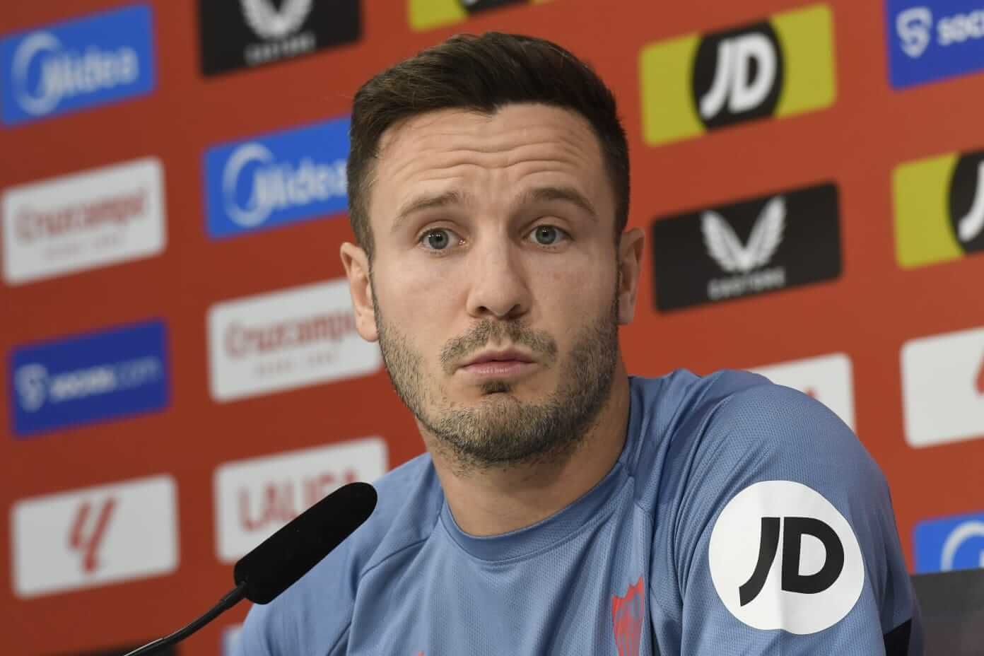  Saúl Ñíguez, en sala de prensa.