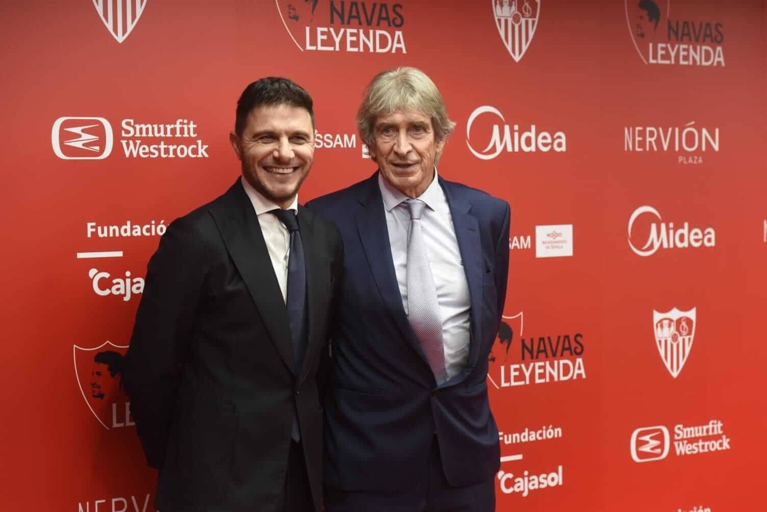 Joaquín Sánchez y Pellegrini en la despedida de Jesús Navas