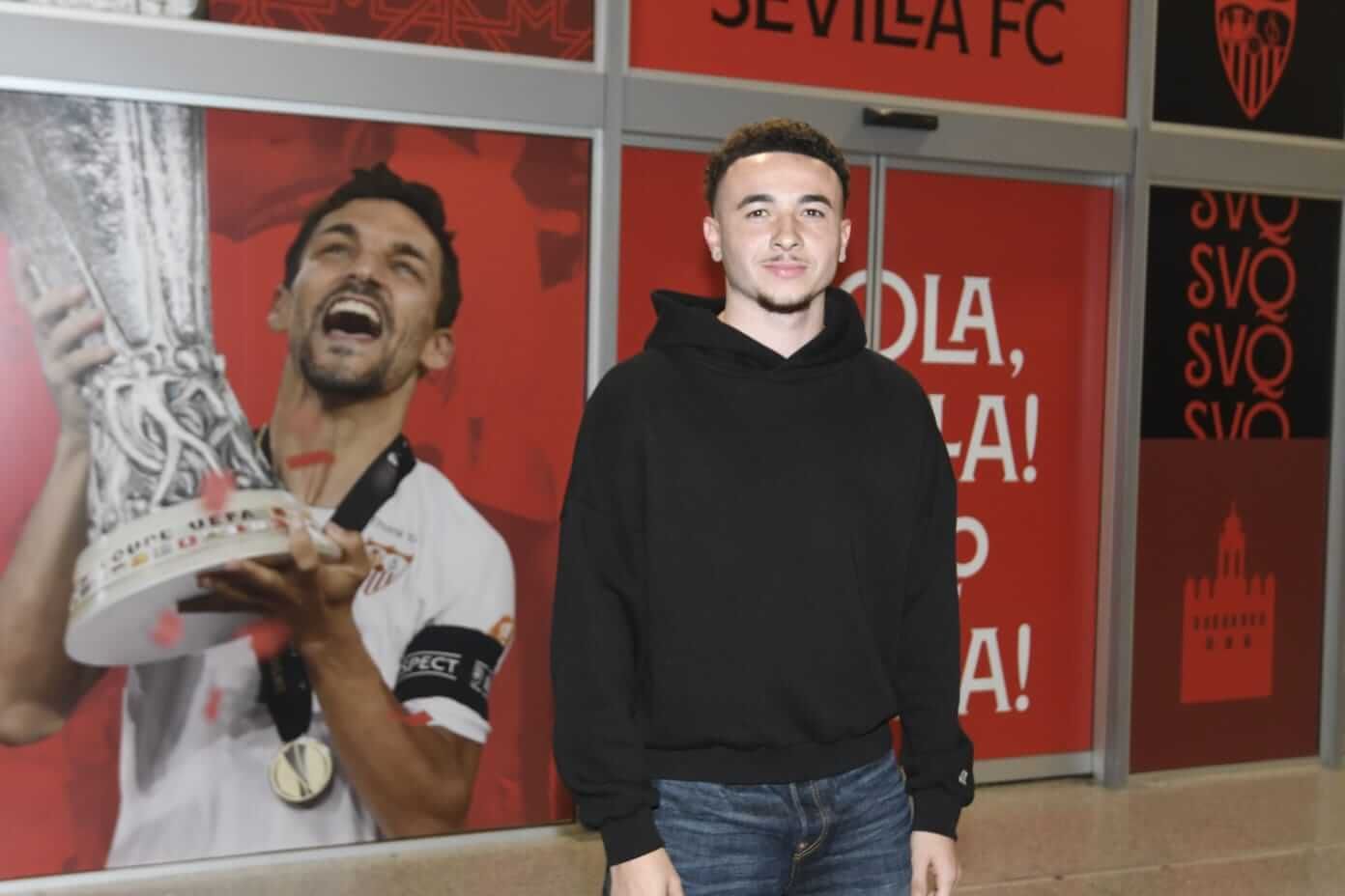 Rubén Vargas, a su llegada a Sevilla.