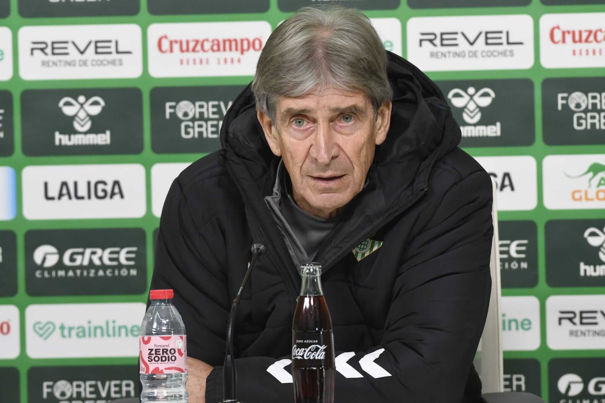 Manuel Pellegrini, en sala de prensa.