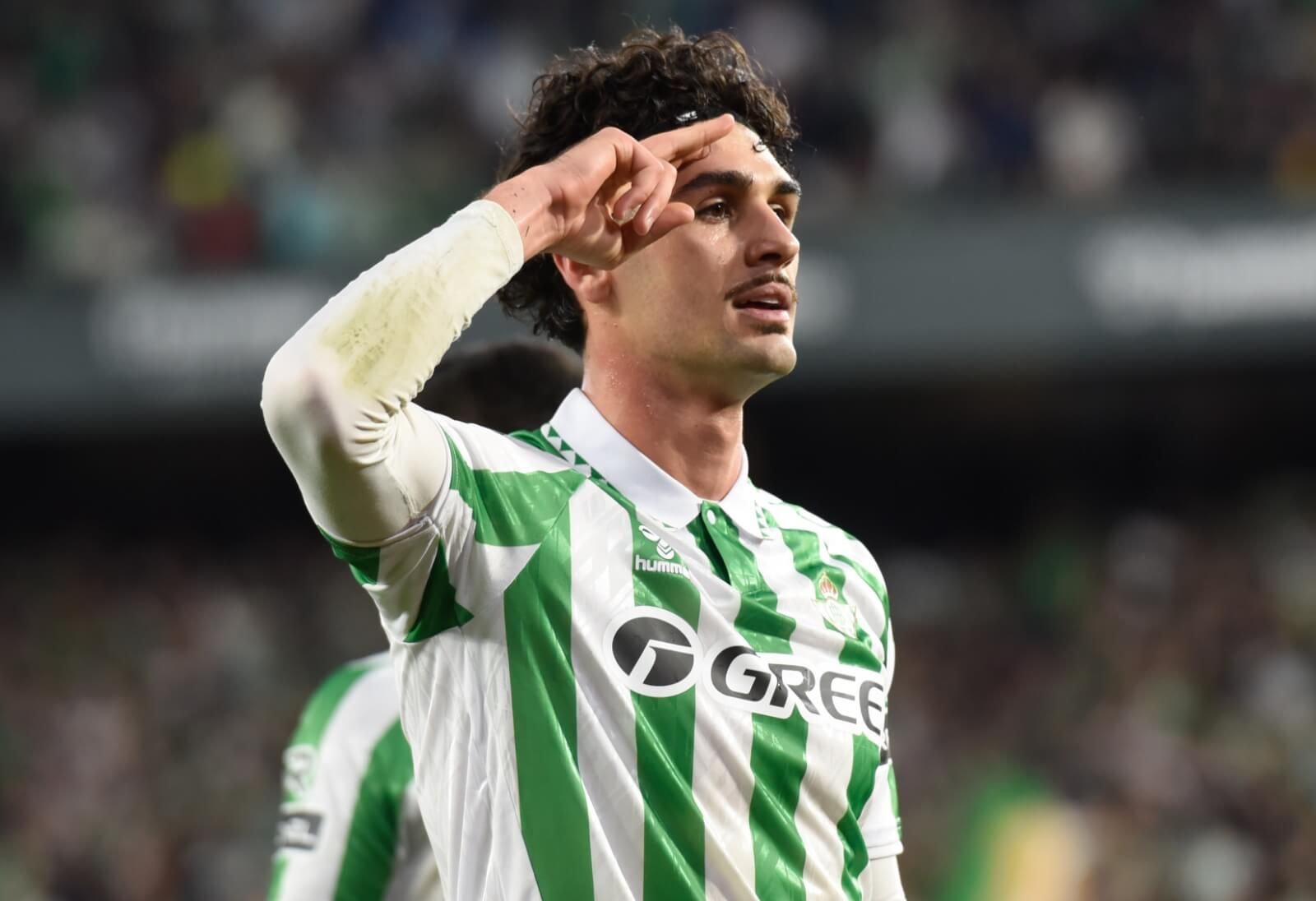  Celebración del tanto de Johnny Cardoso.