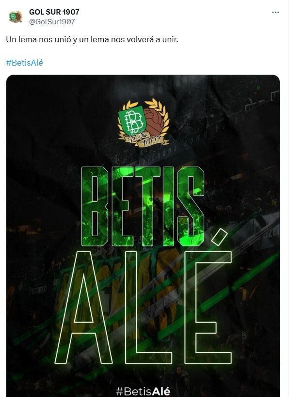  "Betis Alé", la campaña de Gol Sur 1907.